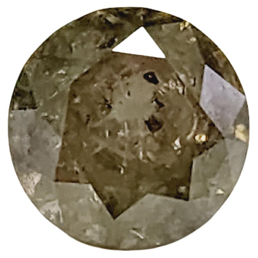 CAMPIONE DI VENDITA Diamante rotondo verde scuro da 2,25 carati in vendita