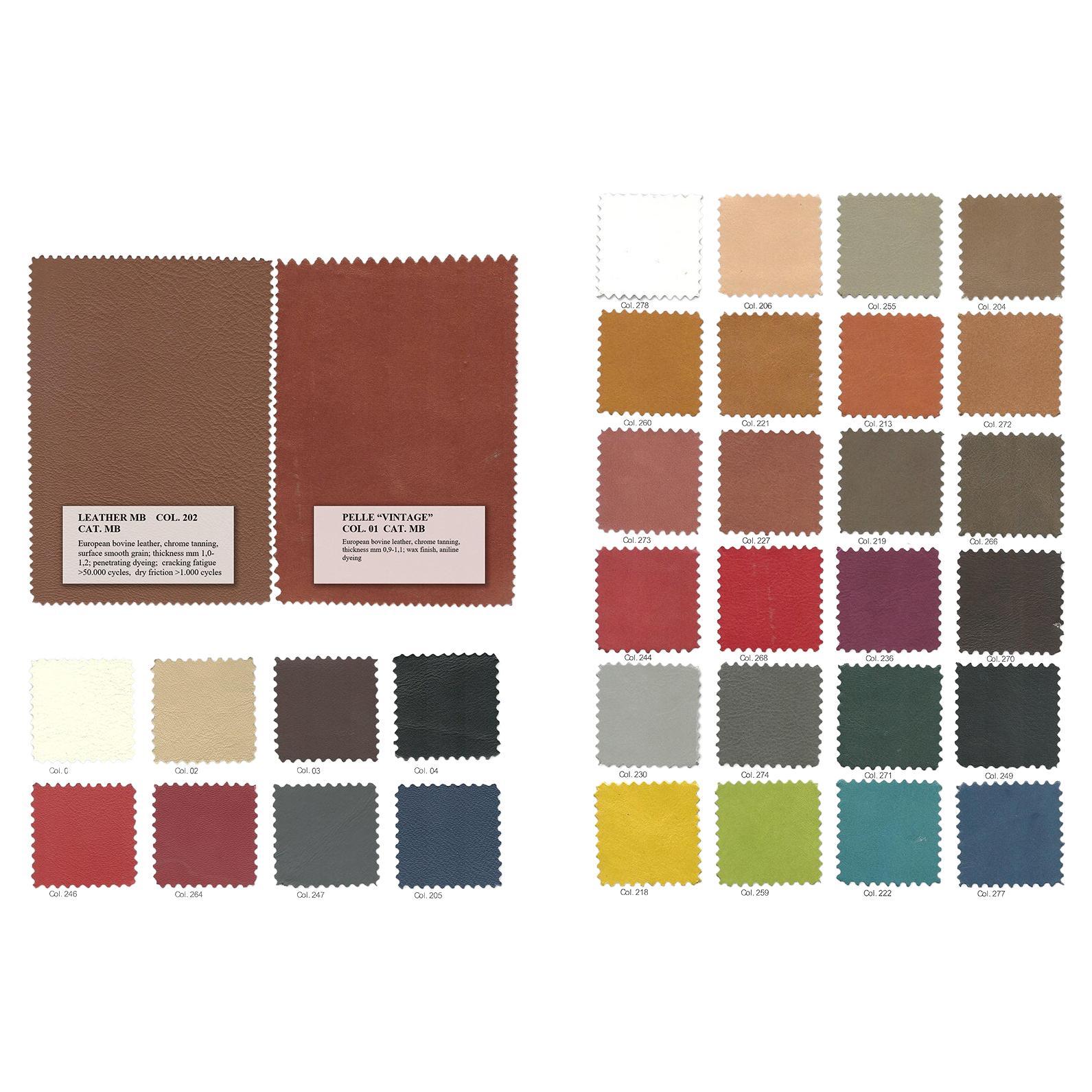 Muestras de materiales de cuero para tapicería