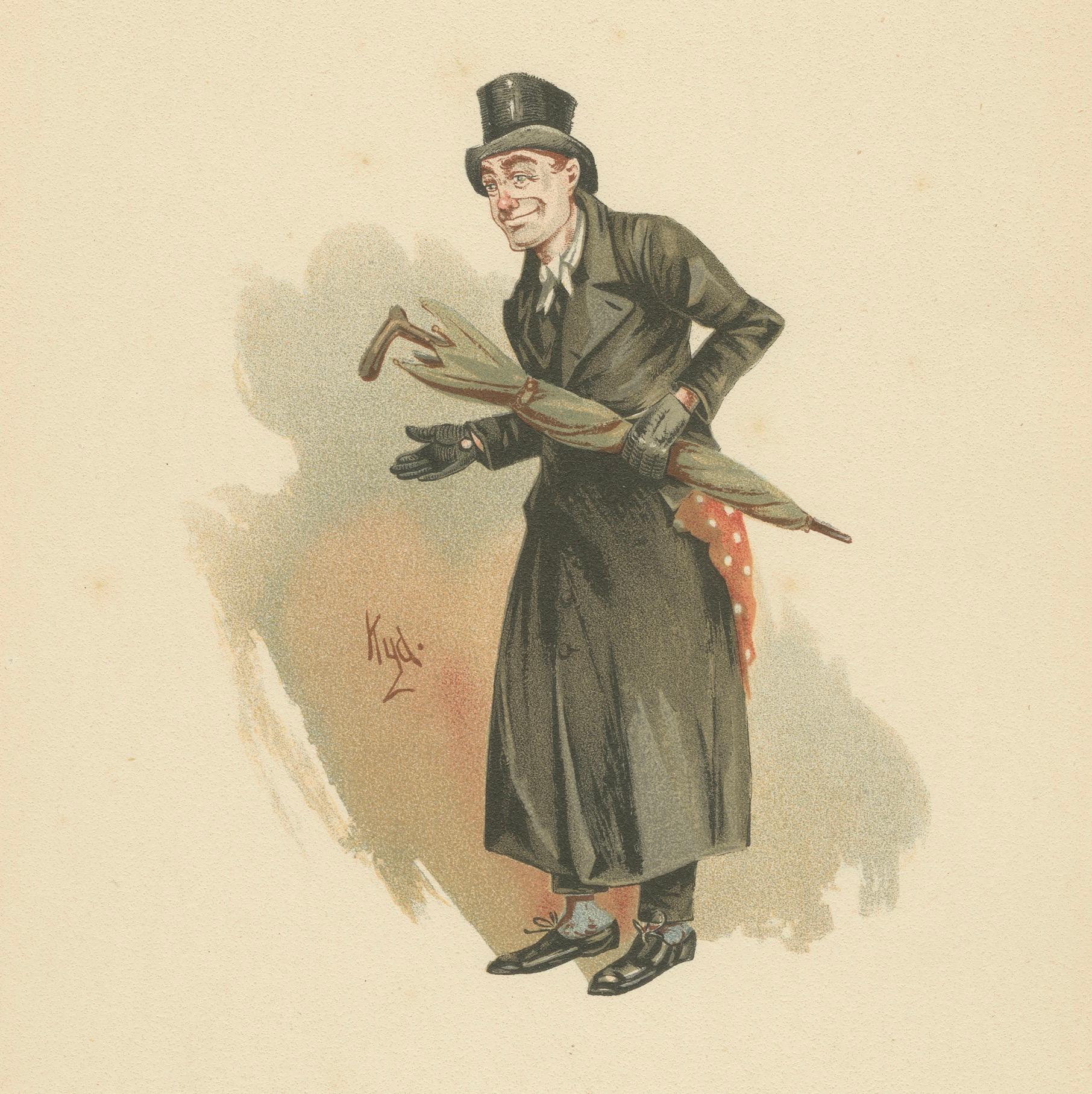 Sampson Brass aus Old Curiosity Shop - Kyd Charakterdruck nach Dickens, ca. 1889

Diese Original-Chromolithografie zeigt Sampson Brass, den gerissenen und skrupellosen Anwalt aus Charles Dickens' Roman 