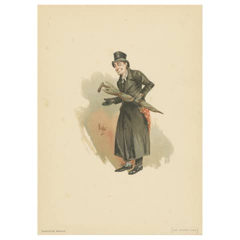 Sampson Brass from Old Curiosity Shop – Kyd Character Print after Dickens, 1889
