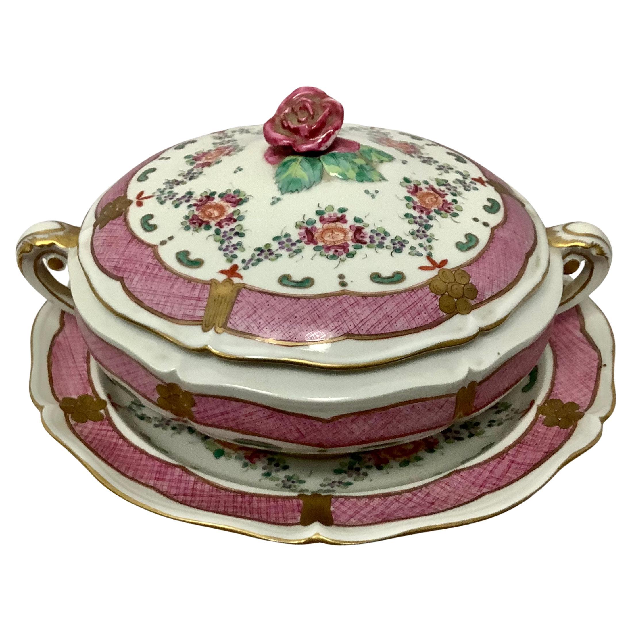 Sampson Large Covered Tureen with Under-Plate For Sale