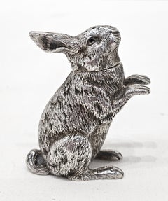 Sampson Mordan 
Co. Viktorianisches silbernes Kaninchen-/Hare-Pfefferblatt aus Silber, London, 1899