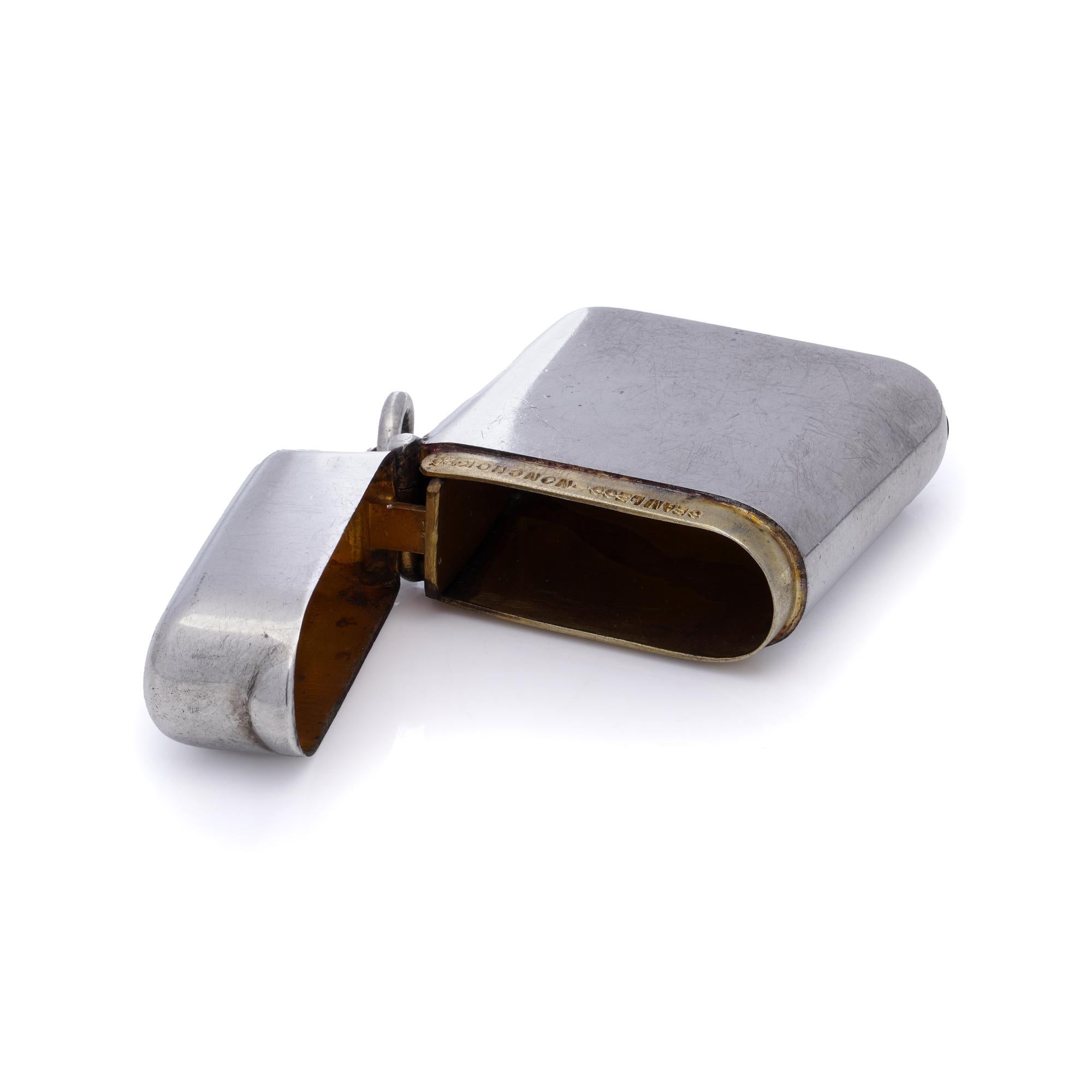 Estuche de vesta de plata Sampson Mordan & Co. Británico en venta