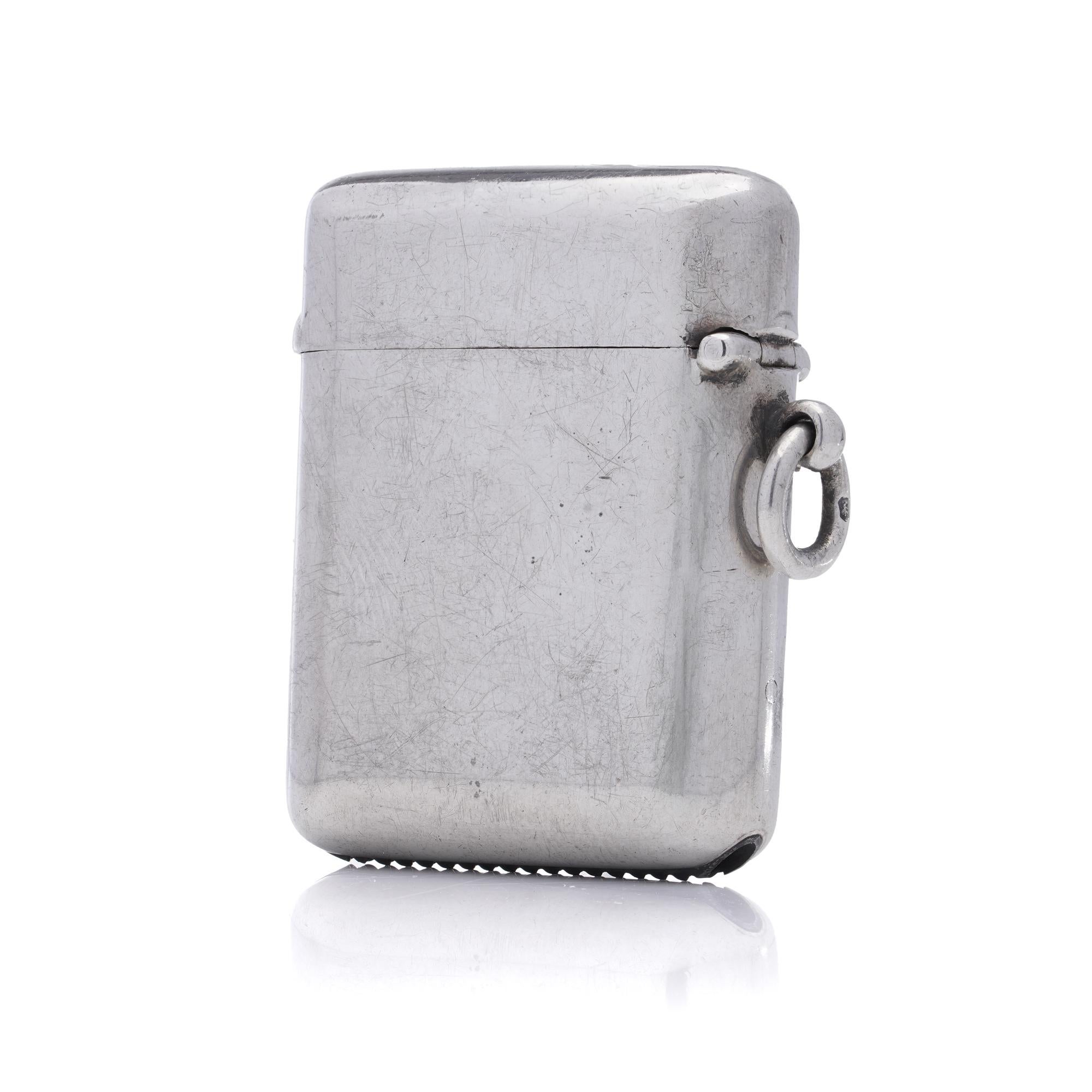 Estuche de vesta de plata Sampson Mordan & Co. en venta 1