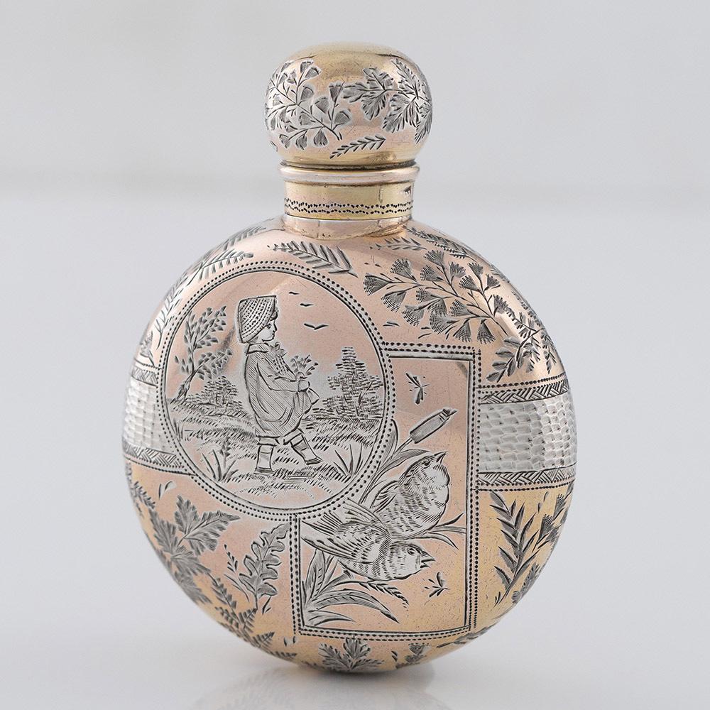 Victorian Sampson Mordan Perfume Bottle London 1888 For Sale