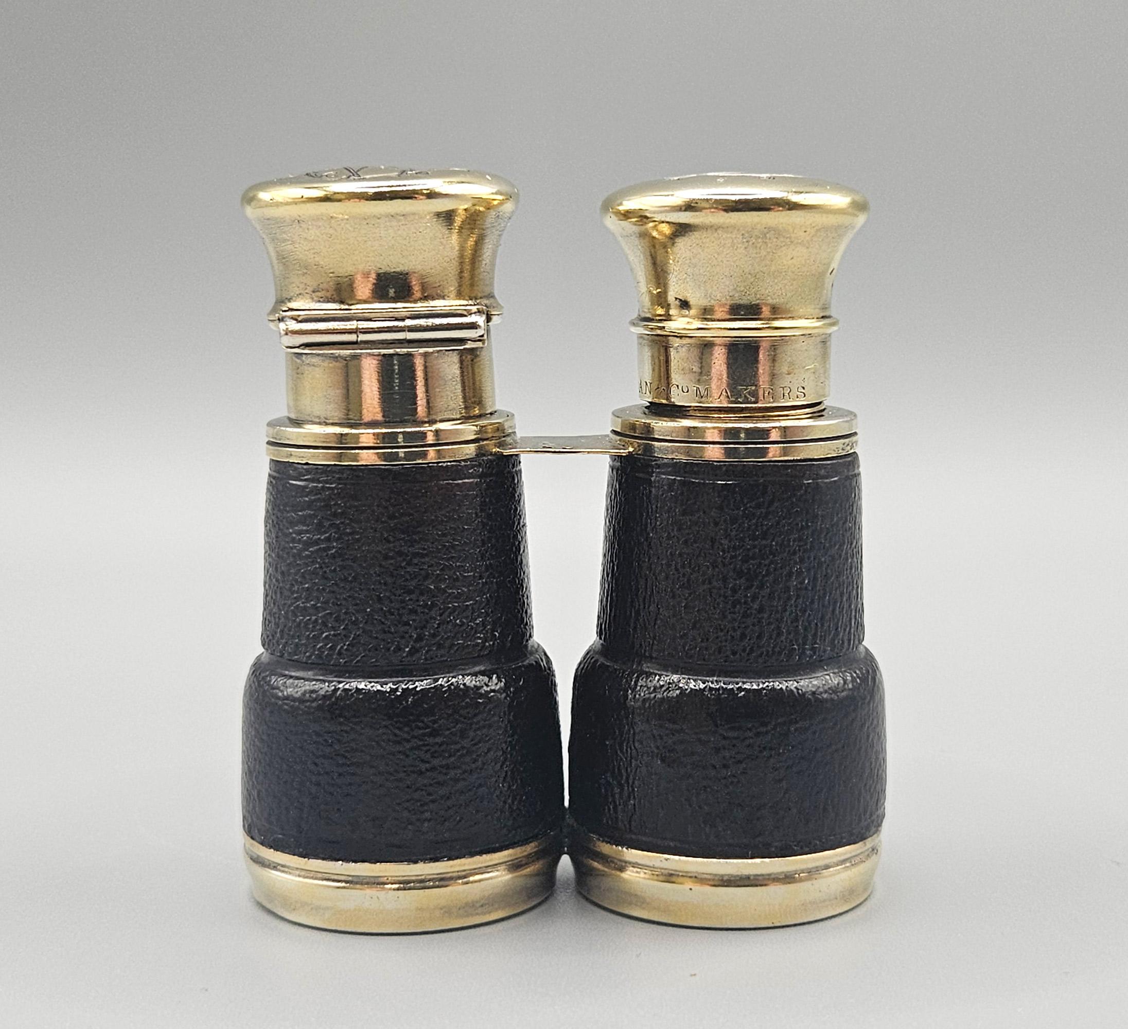 Sampsons Mordan Occhiali da opera in argento dorato Doppia bottiglia di profumo, astuccio, anni '70 del XIX secolo in vendita 6