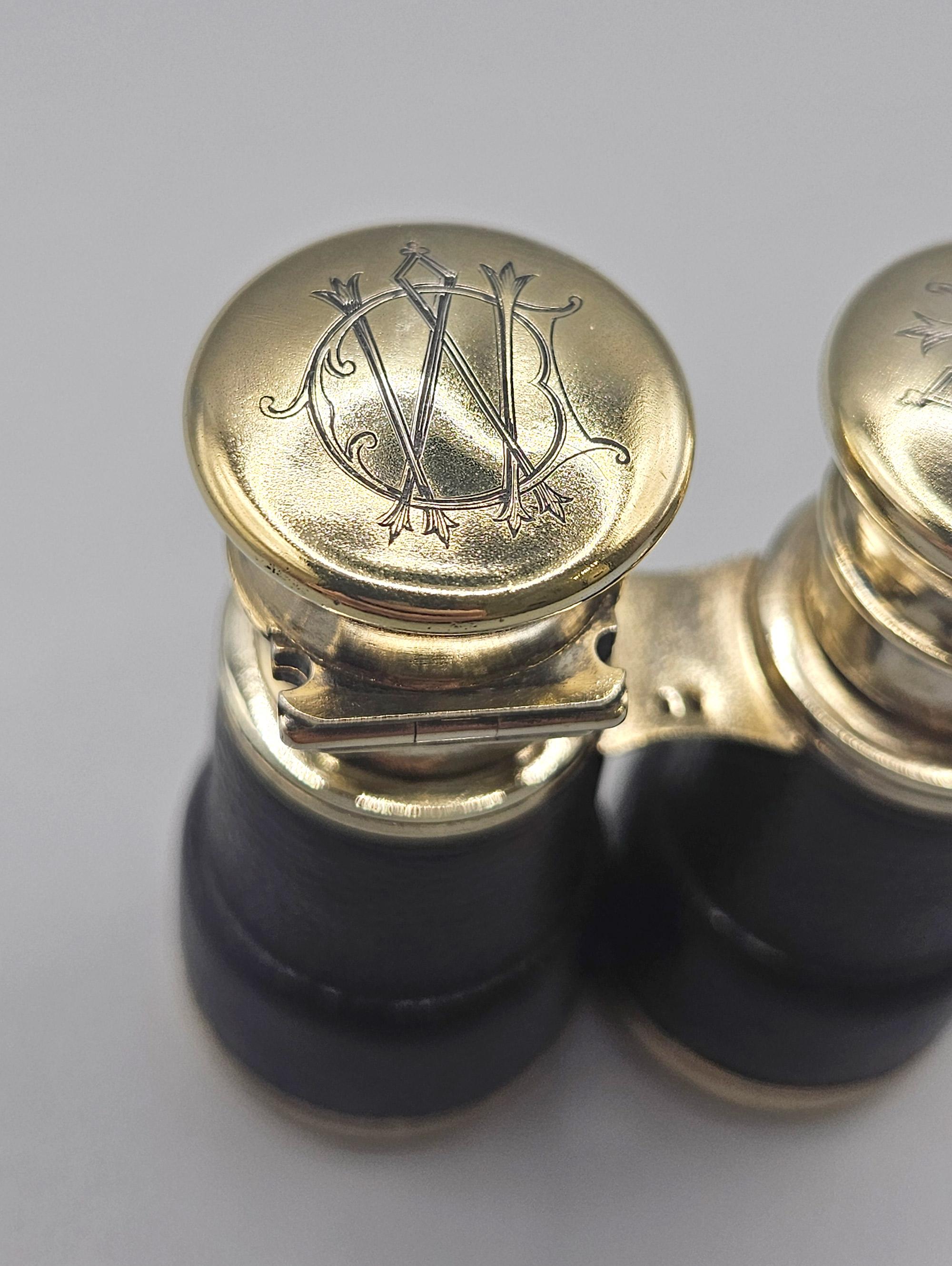 Sampsons Mordan Occhiali da opera in argento dorato Doppia bottiglia di profumo, astuccio, anni '70 del XIX secolo in vendita 8