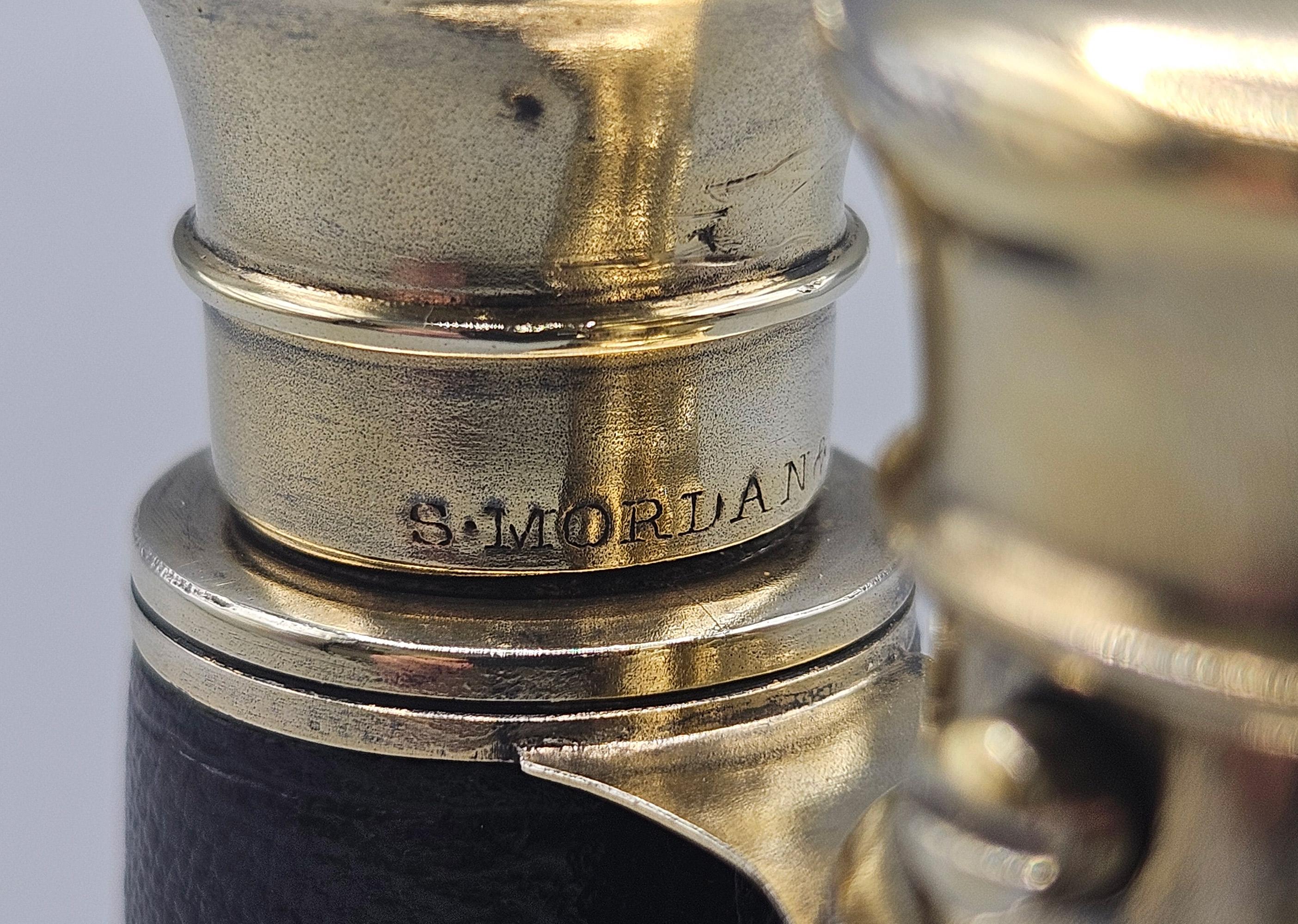 Dorato Sampsons Mordan Occhiali da opera in argento dorato Doppia bottiglia di profumo, astuccio, anni '70 del XIX secolo in vendita