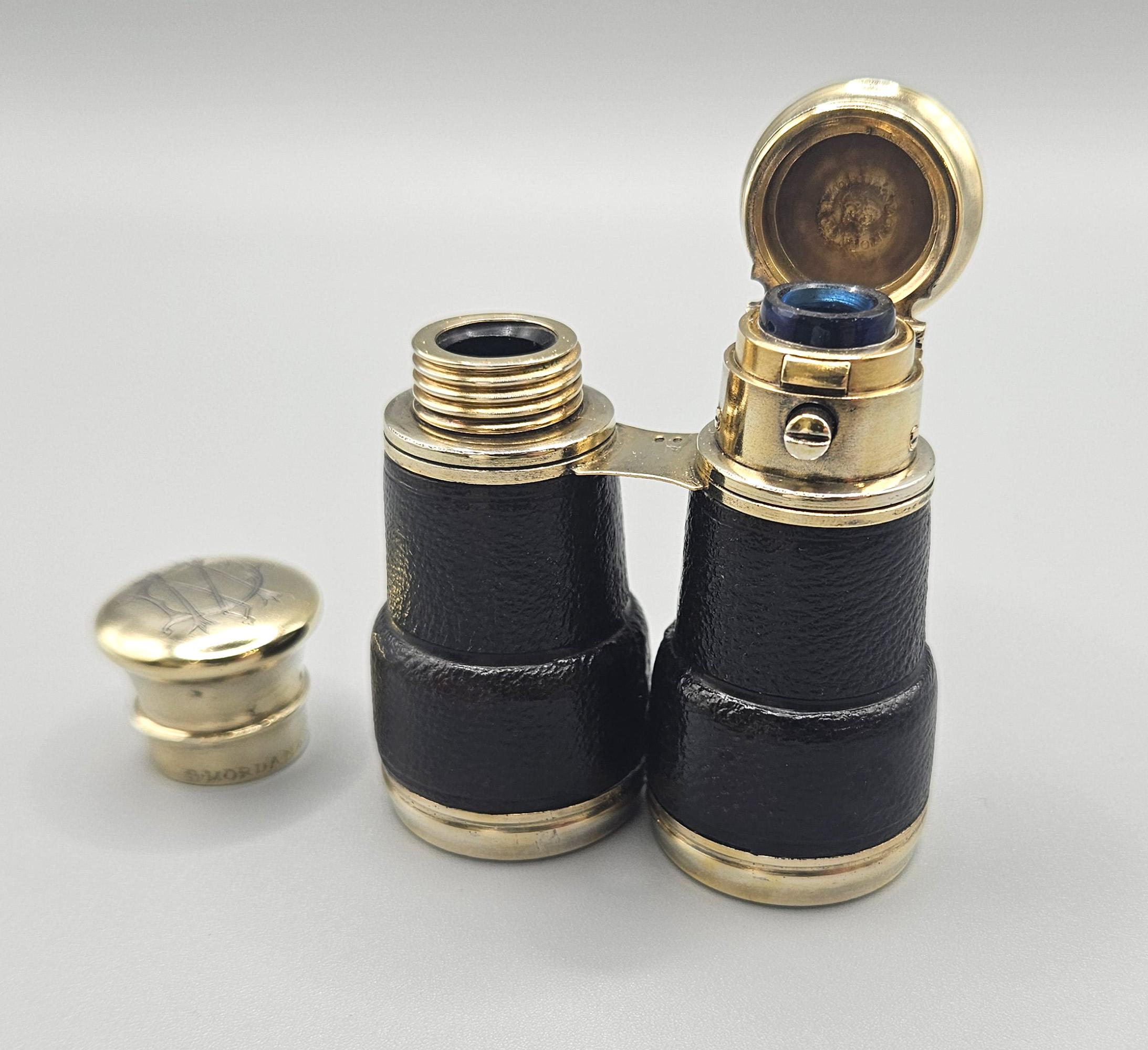 Sampsons Mordan Occhiali da opera in argento dorato Doppia bottiglia di profumo, astuccio, anni '70 del XIX secolo in vendita 2