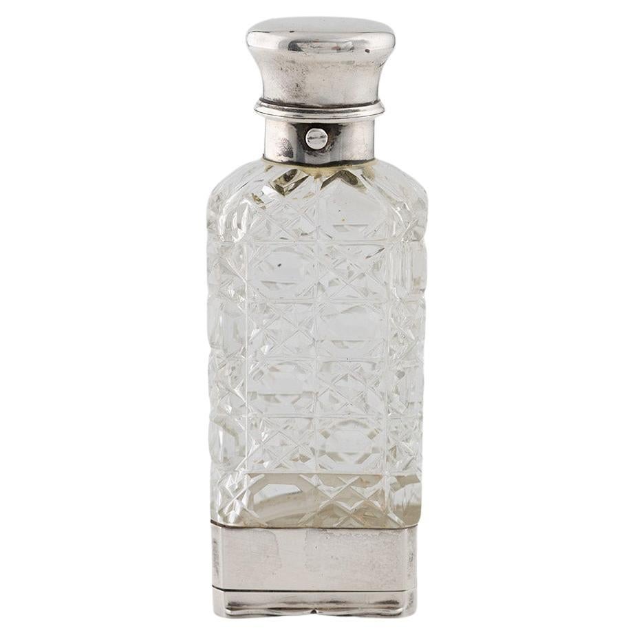 Sampson Mordan Silver Mounted Glass Scent Bottle Vinaigrette