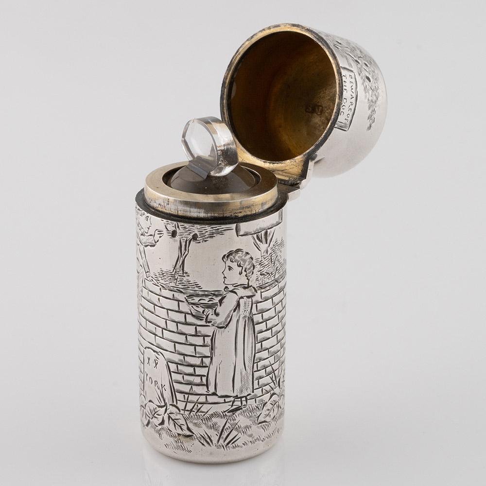 Sampson Mordan Silver Perfume Bottle London 1884 For Sale 1