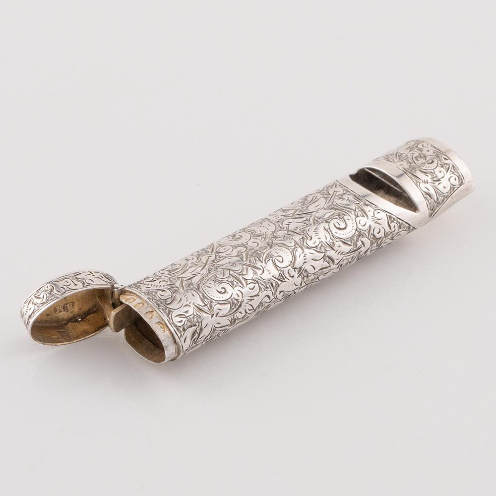 Sampson Mordan Vesta Case with Whistle London 1884 In Good Condition In Tunbridge Wells, GB
