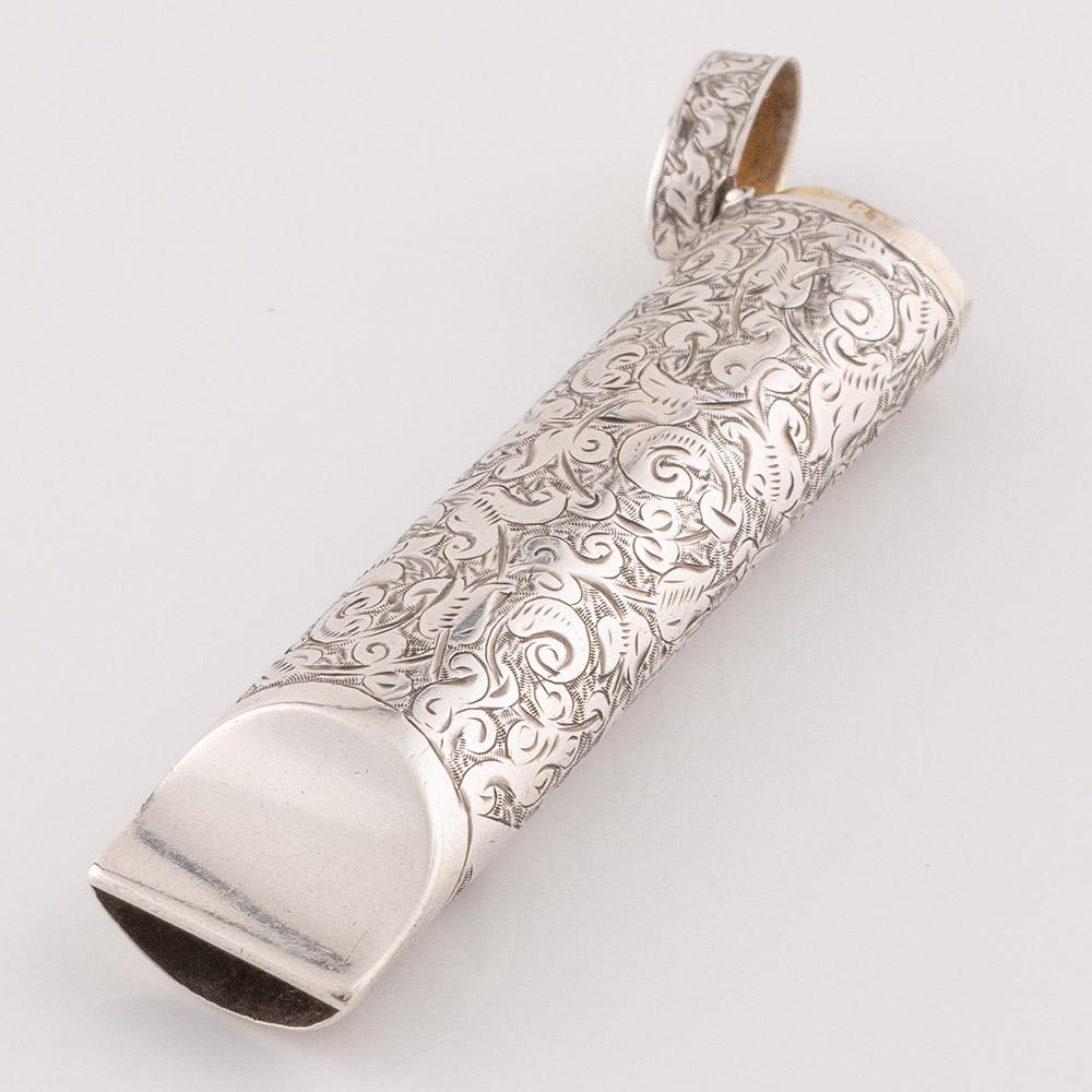 Silver Sampson Mordan Vesta Case with Whistle London 1884