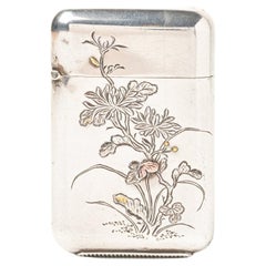 Antique Sampson Mordan Victorian Silver and Gold Vesta Case