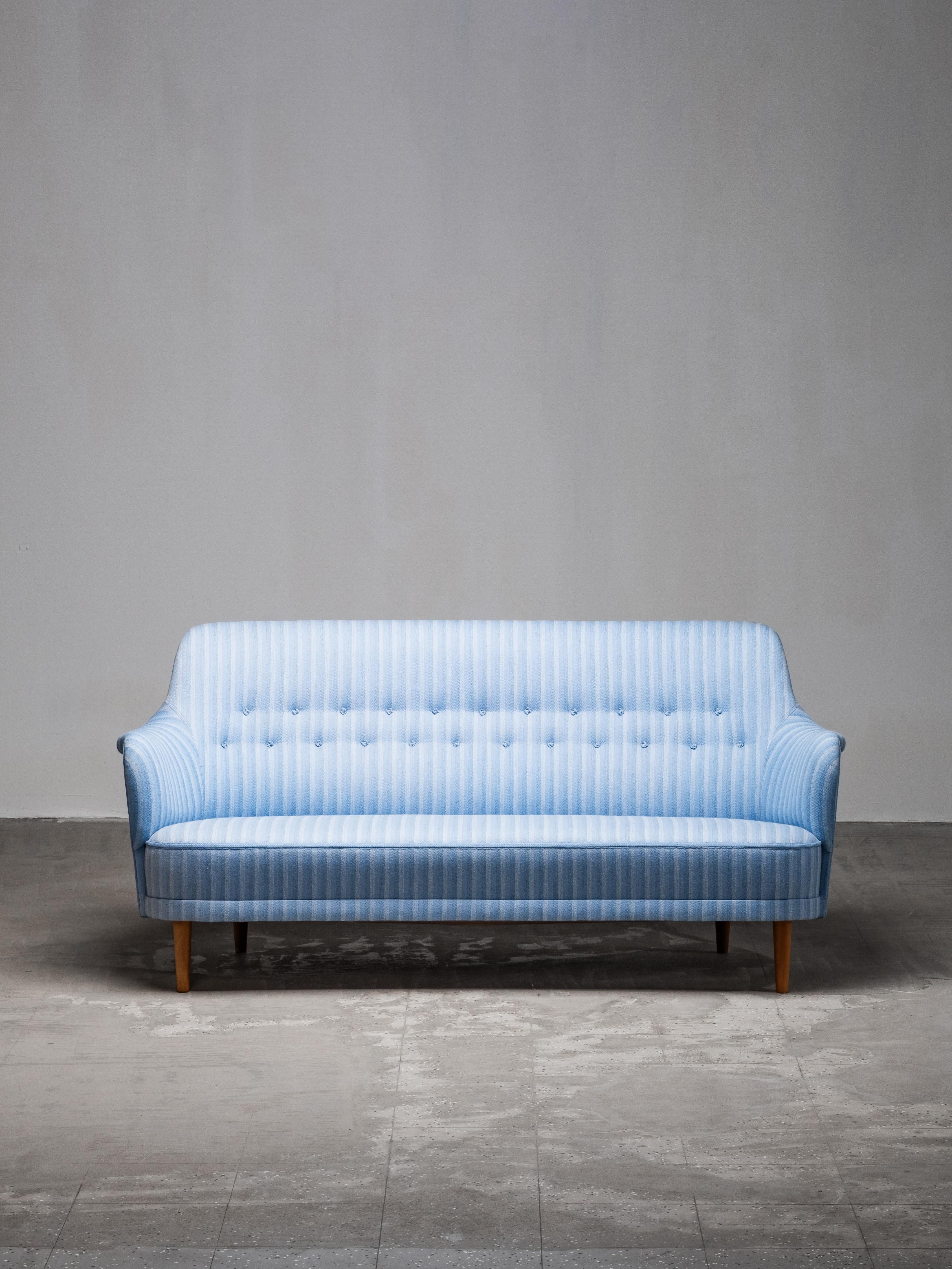 “Samsas” Sofa by Carl Malmsten for O.H. Sjögren, Sweden, 1960s For Sale 7