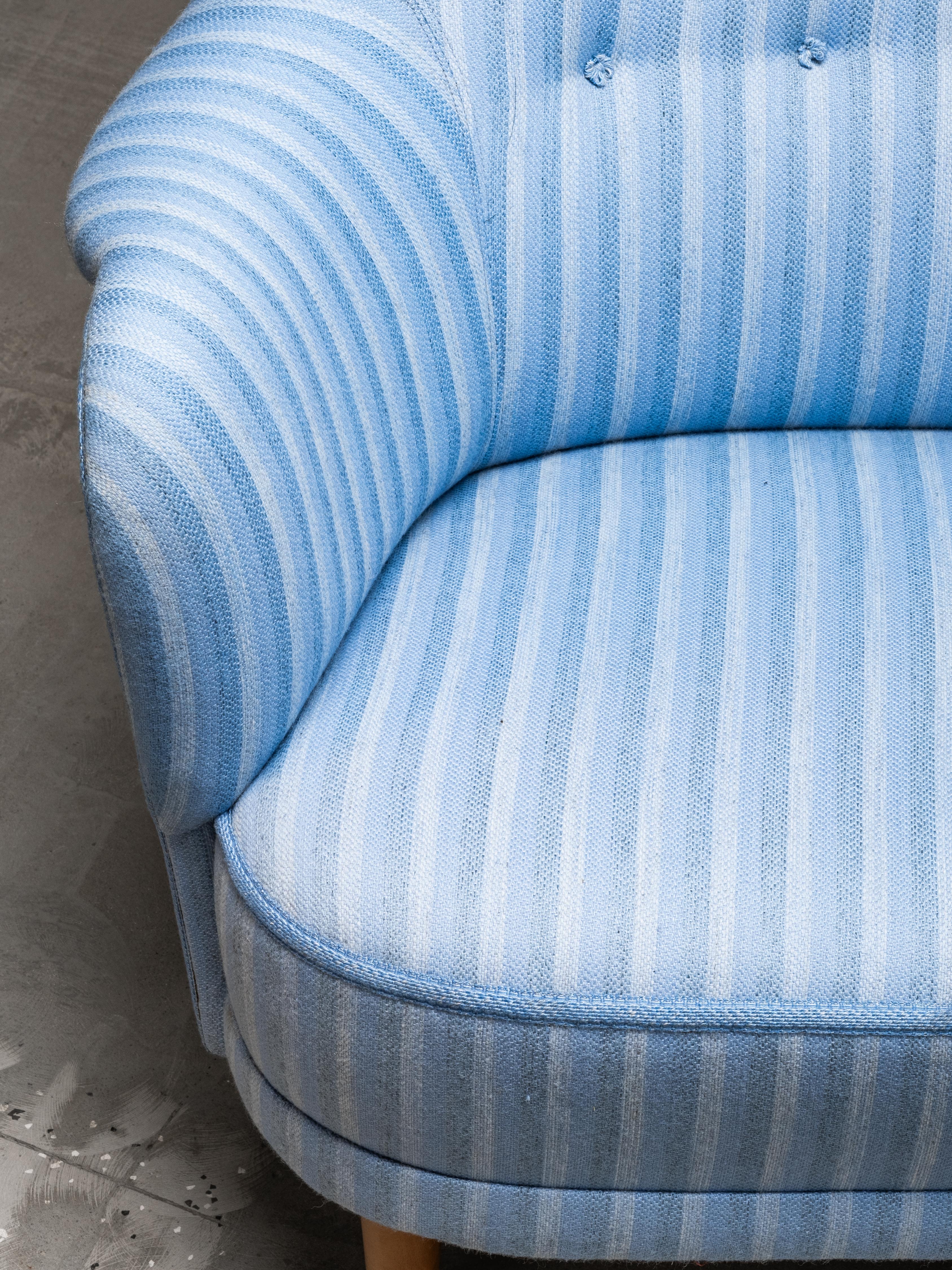 Wool “Samsas” Sofa by Carl Malmsten for O.H. Sjögren, Sweden, 1960s For Sale