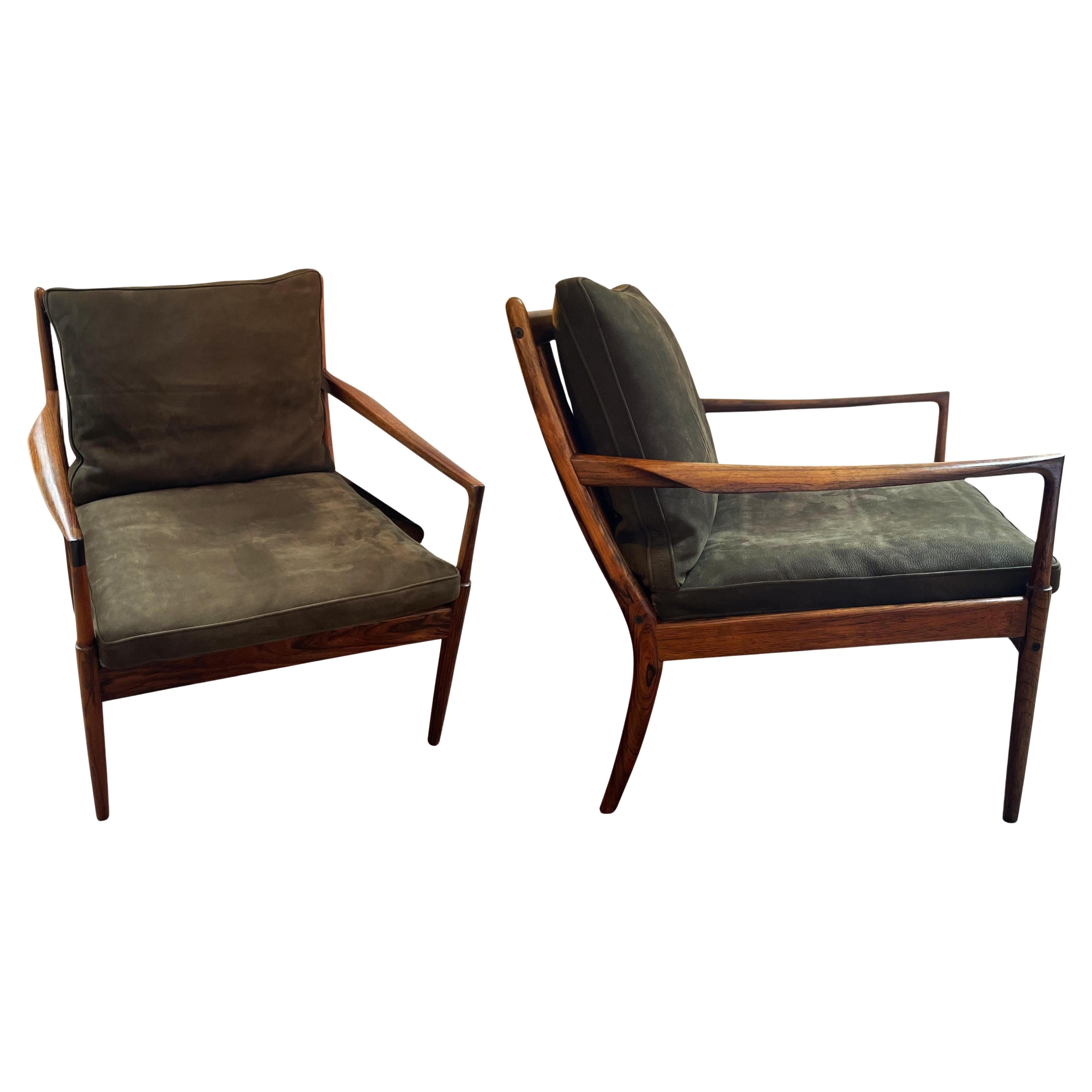 Samso lounge chairs by Ib Kofod Larsen For Sale