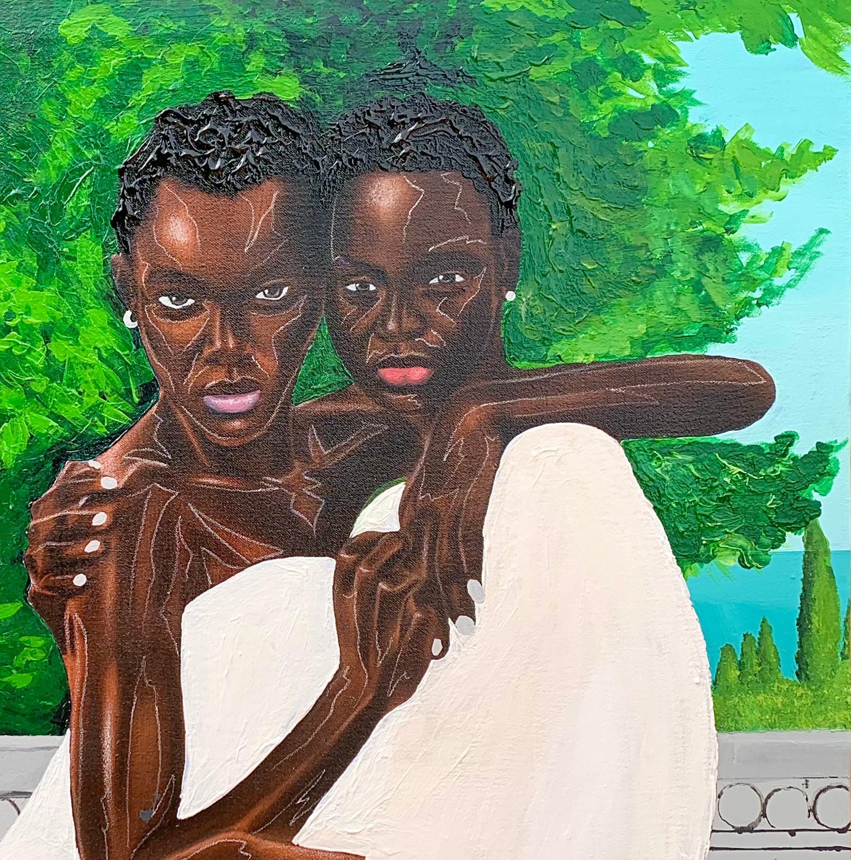 Liés par l'amour - Contemporain Painting par Samson Adetunji