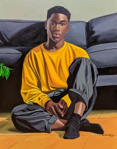 Heart Space - Siglo XXI, Contemporáneo, Retrato Figurativo, Hombres, Amor, Hogar