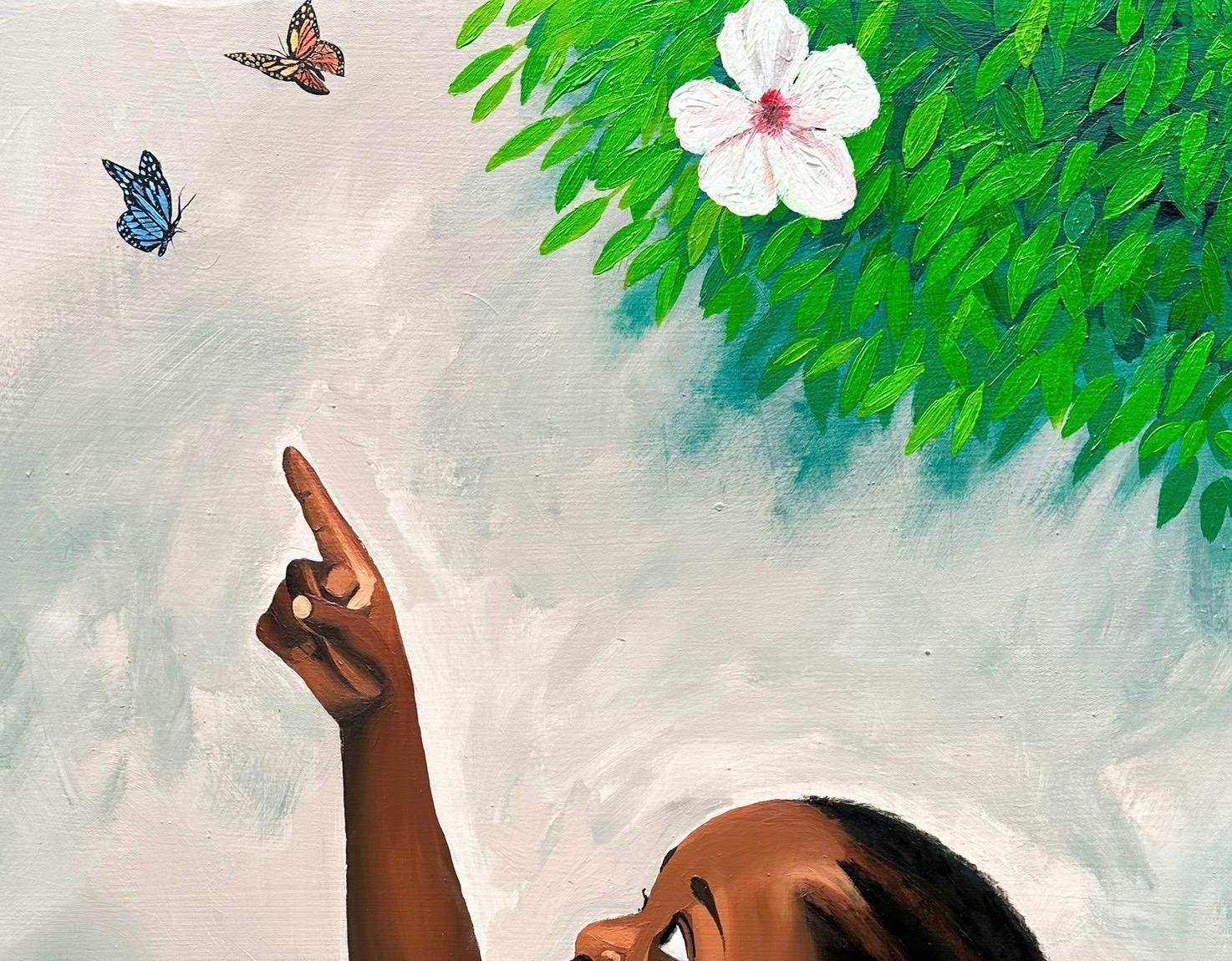 Innocence - 21. Jahrhundert, Zeitgenössisch, Figurativ, Afrika, Modern, Kinder – Painting von Samson Adetunji