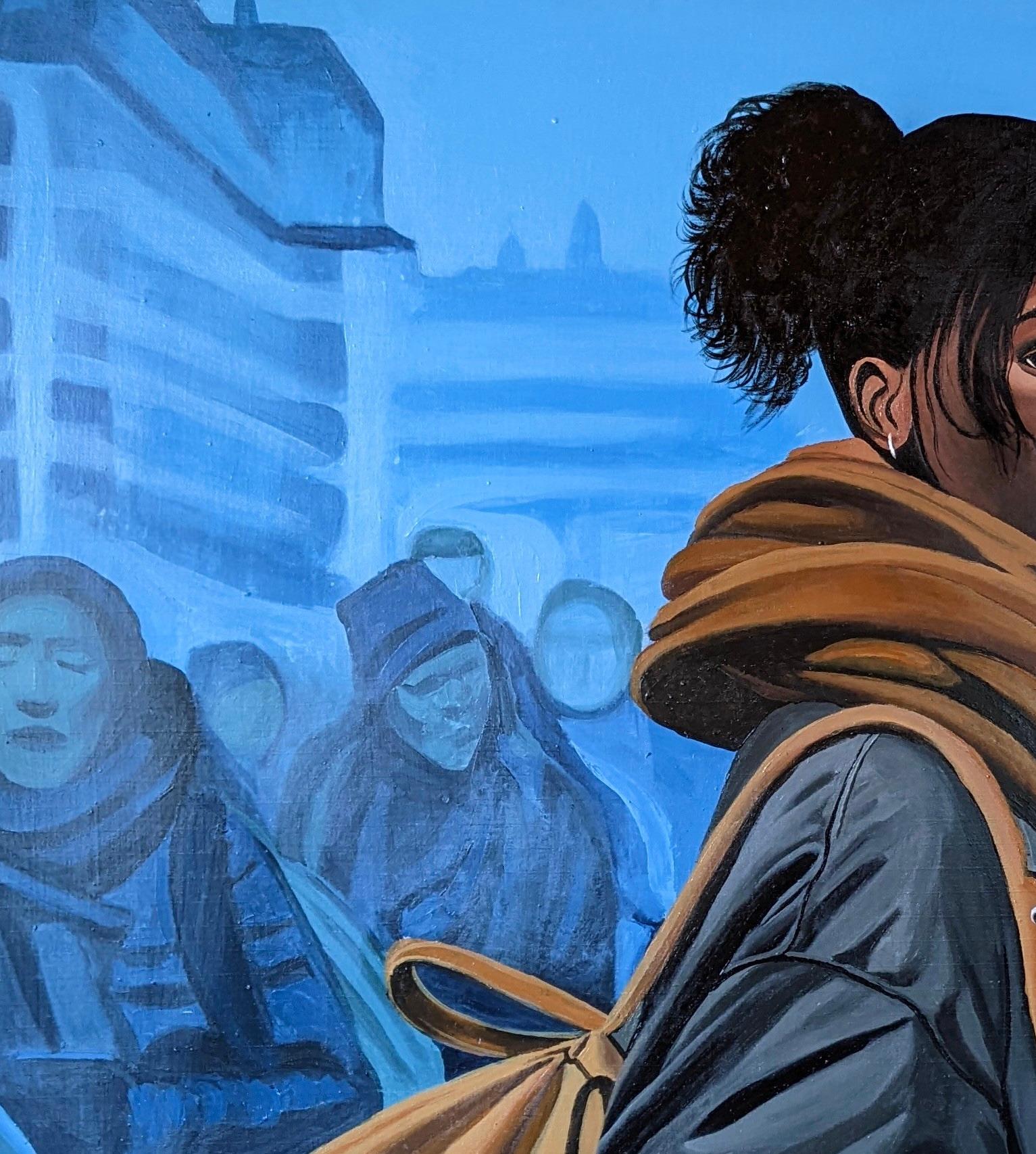 Ahora que estamos aquí - Siglo XXI, Contemporáneo, Retrato figurativo, Mujer - Painting de Samson Adetunji