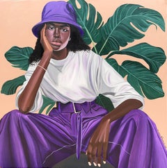 Pensamientos Tropicales -Siglo XXI, Contemporáneo, Retrato Figurativo, Mujer Moderna