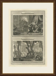 Samson and Delilah and Samson Destroys the Temple of Dagon, Mortier circa 1700