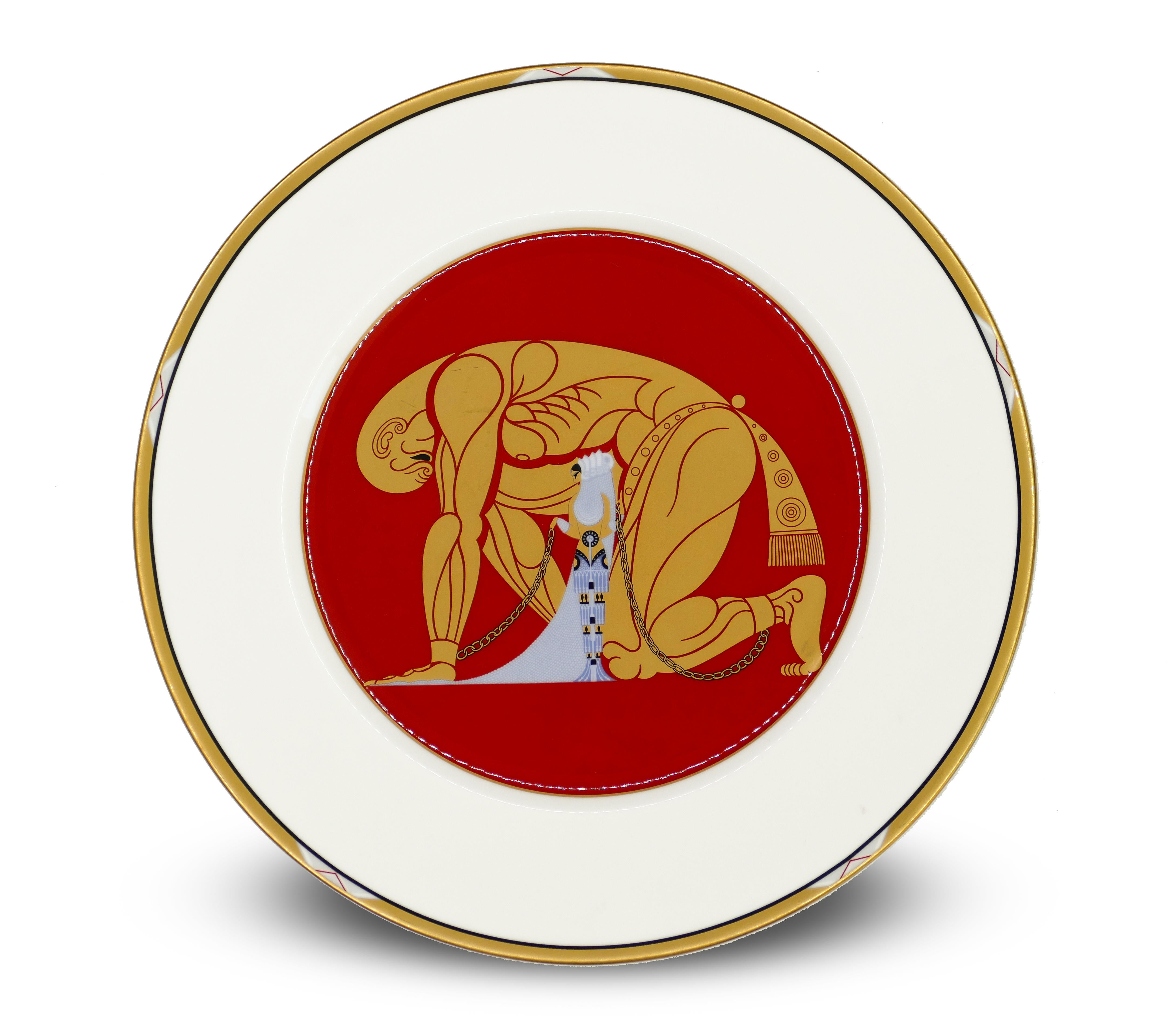 Samson and Delilah Plate, Erté 'after', 1987 In Good Condition For Sale In Roma, IT