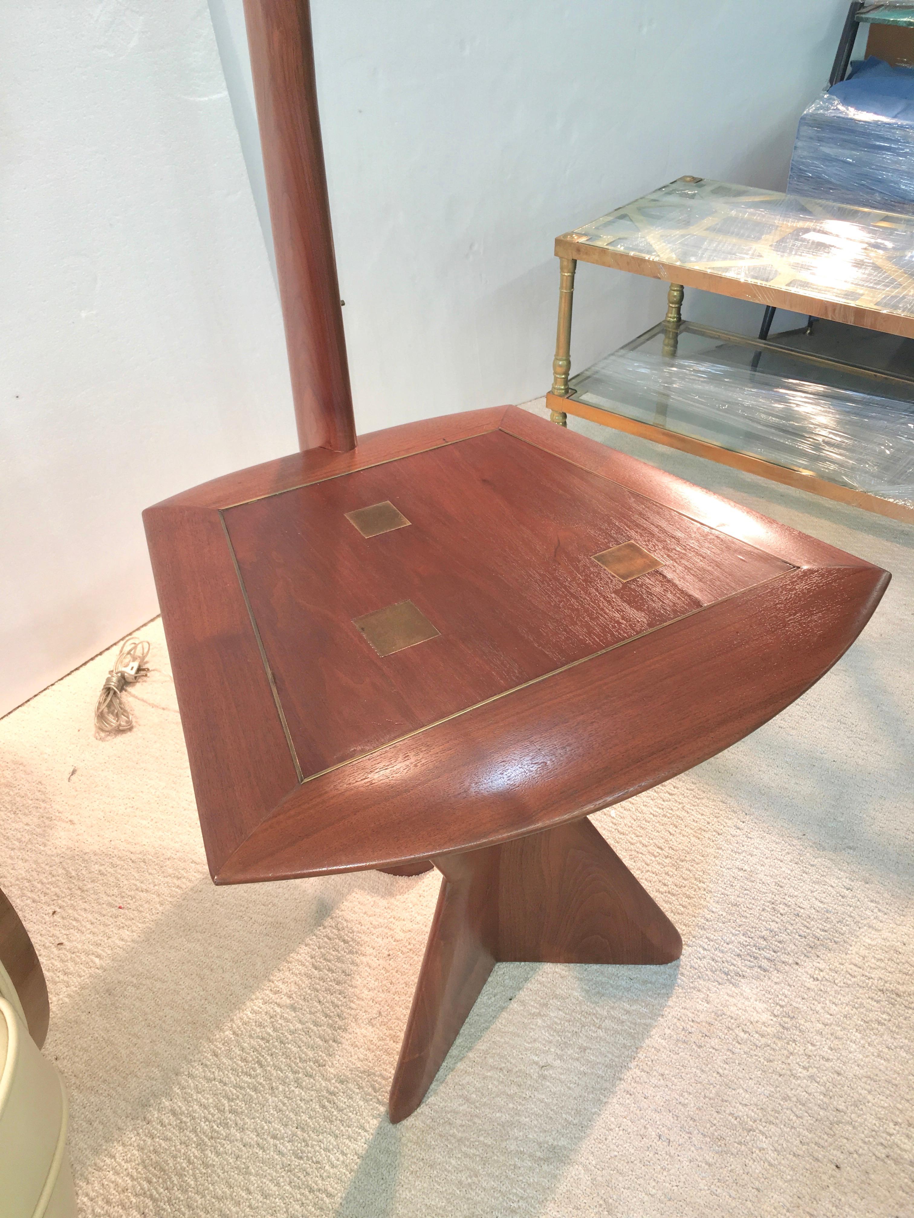 Mid-Century Modern Samson Berman Studio Floor Lamp with Integrated Table For Sale