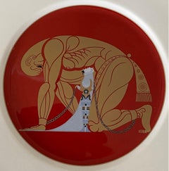 Samson & Delilah Plate, Bone China, Erte (after), 1987