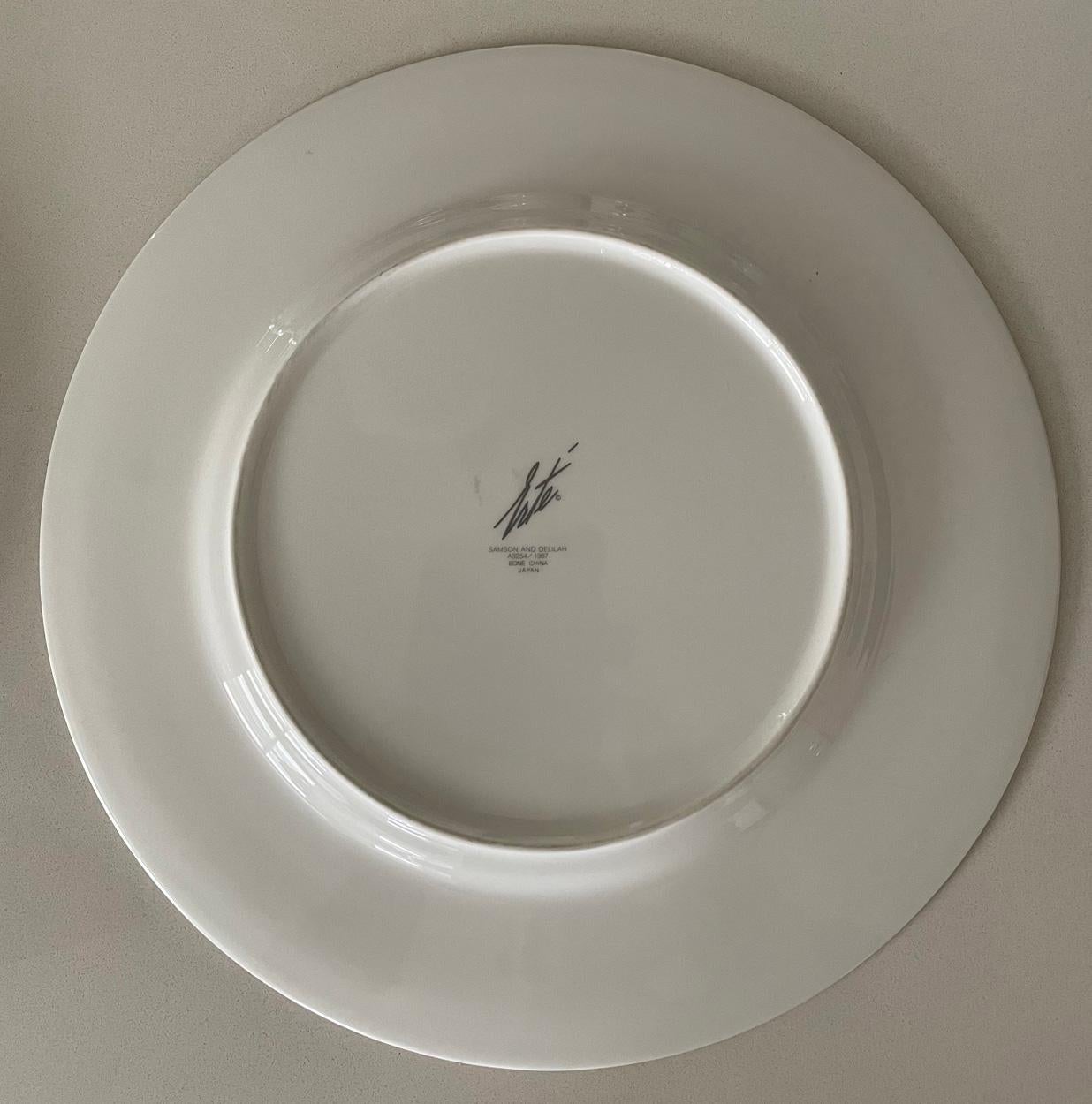 Samson & Delilah Plate, Bone China, Erte (after), 1987 In Excellent Condition In Melbourne, Victoria