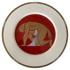 Assiette Samson & Delilah, Chine d'os, Erte (d'après), 1987