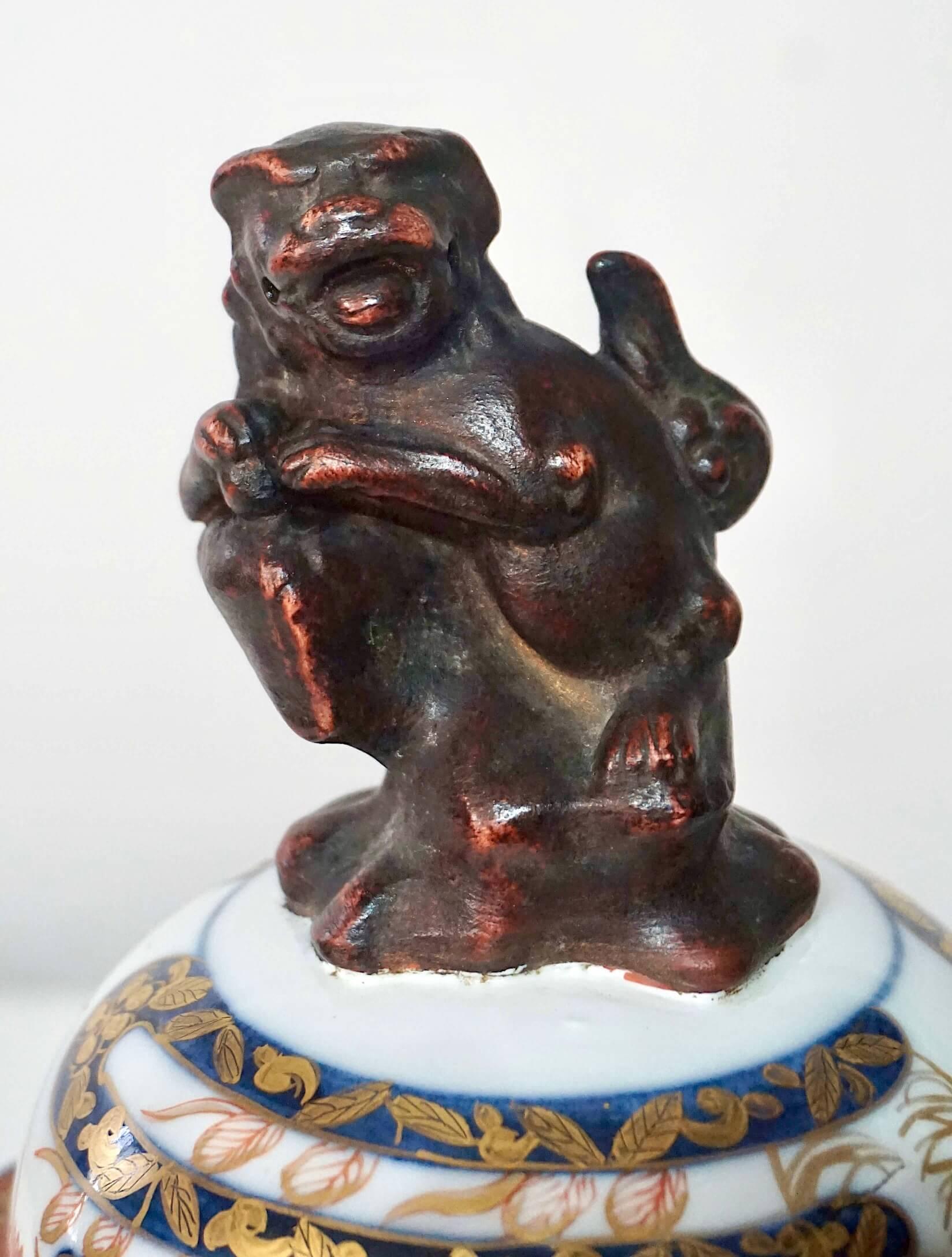 Jarra o jarrón con tapa de porcelana Imari Edo Samson, París, hacia 1880 en venta 4