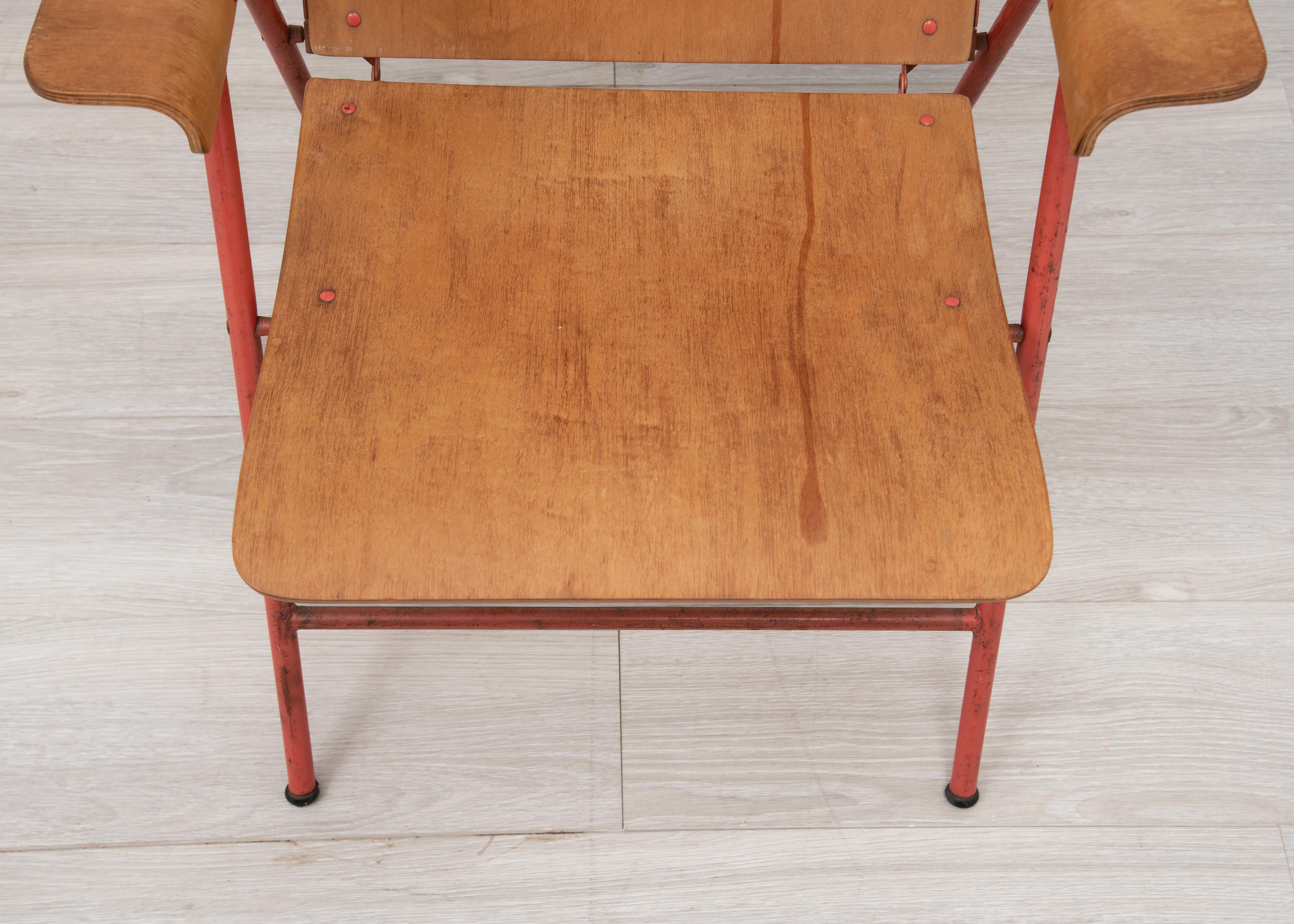 Mid-20th Century Samson Folding Chair Russel Wright Shwayder Bros Inc. 1950s For Sale