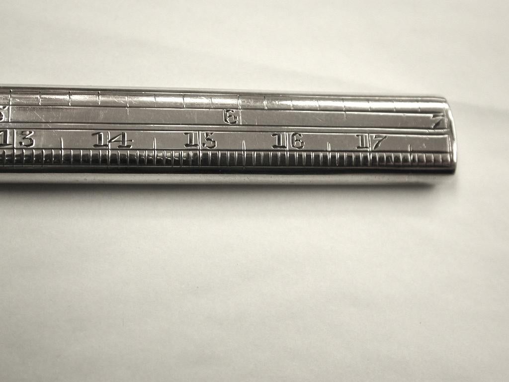 Samson Mordan Victorian Sterling Silver Draftsman Pencil Holder and Ruler In Good Condition In London, GB