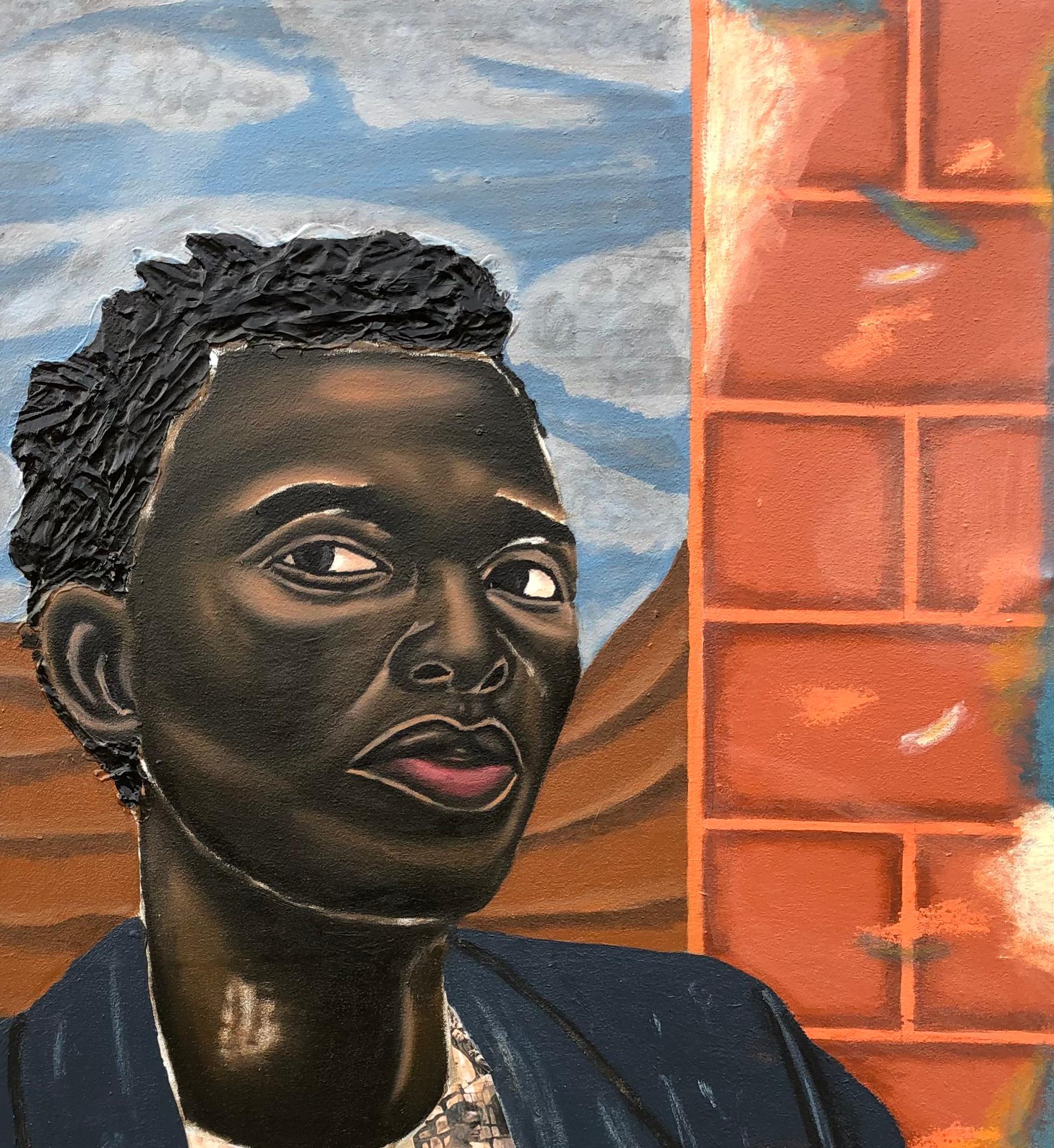 Junge im Wunderland (Moderne), Painting, von Samson Olatubosun