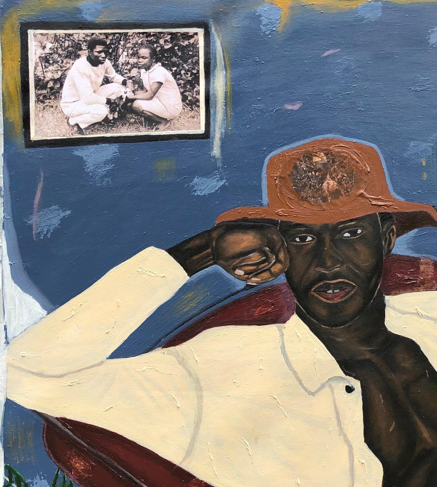Moment der Reflexionen 1 – Painting von Samson Olatubosun