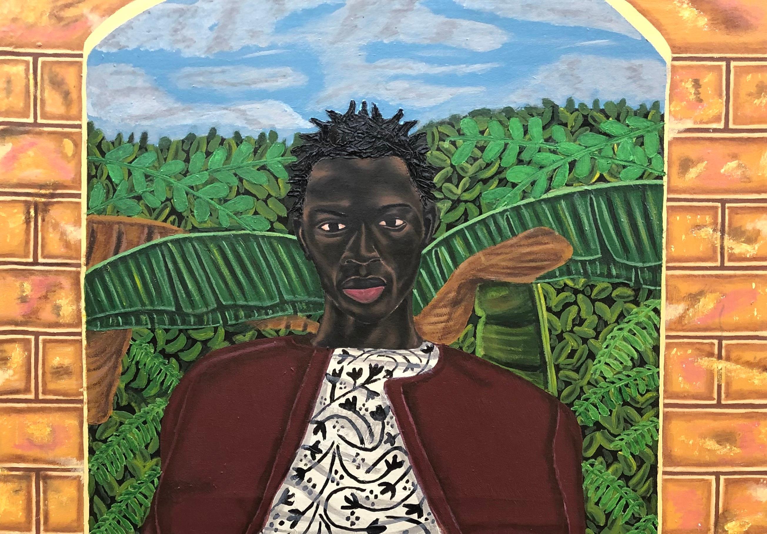 Momento di solitudine - 21° secolo, Contemporaneo, Figurativo, Tecnica mista, Moderno - Painting di Samson Olatubosun