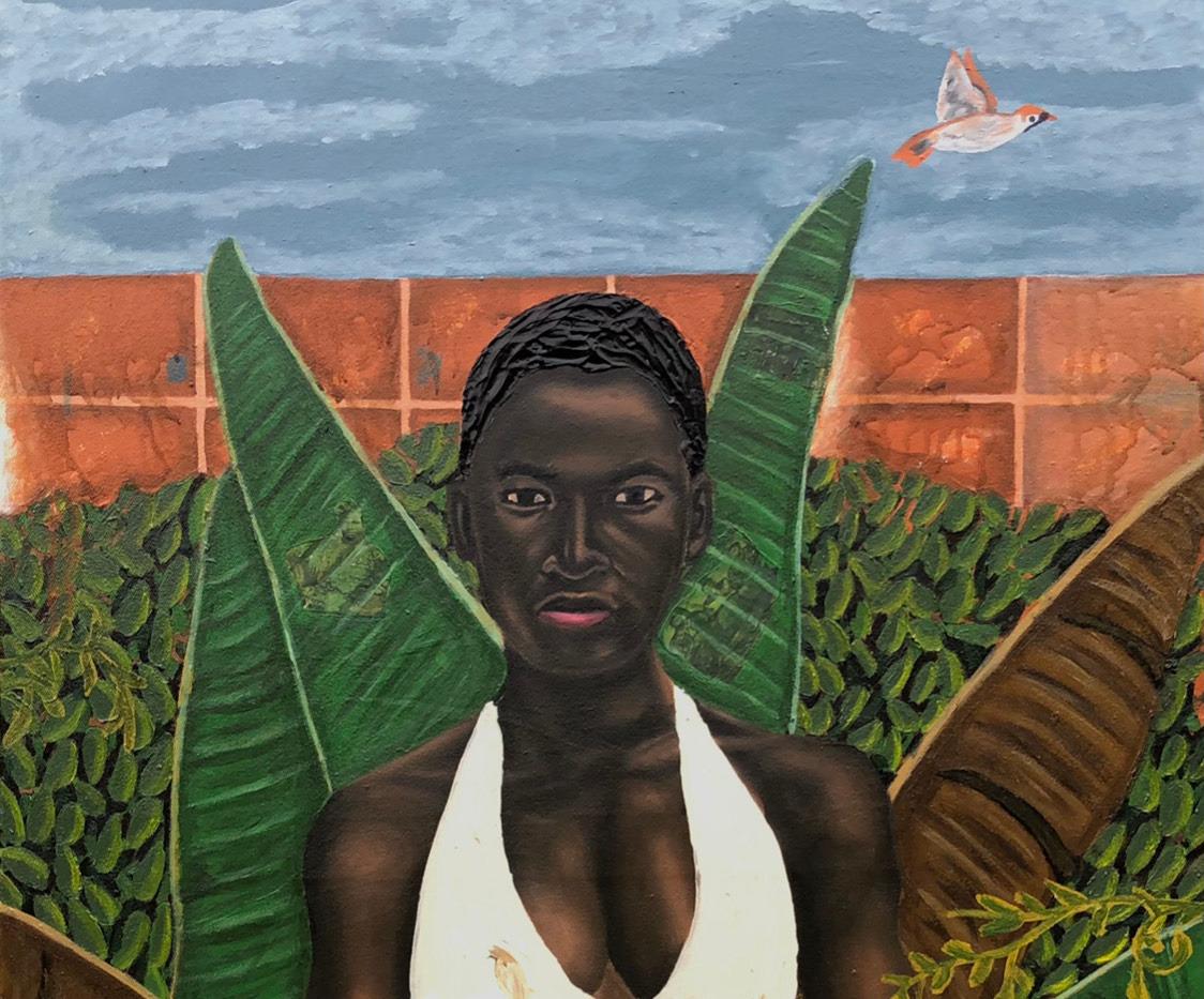 Hasta que todo se marchite 1 -Siglo XXI, Contemporáneo, Figurativo, Técnica mixta Mujer - Painting de Samson Olatubosun