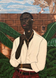 Samson Olatubosun - Till It All Withers 2 - 21st Century, Contemporary, Figurative, Mixed Media, Men Till It All Withers 2 - 21st Century, Contemporary, Figurative, Mixed Media, Men