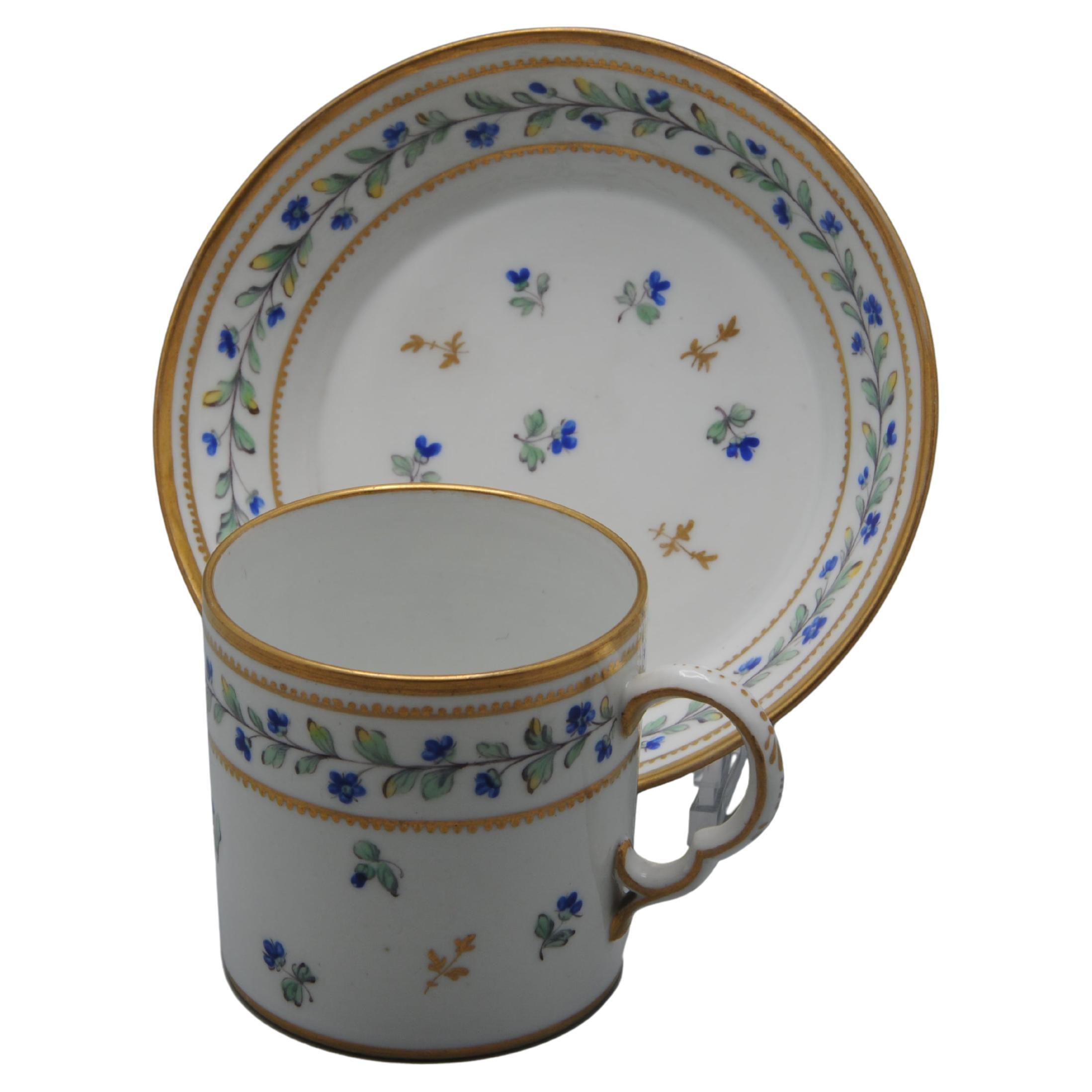 Samson - Porcelain Cup and Saucer decor 'Aux Barbeaux' - late19th century French
