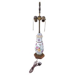 Samson Porzellan Famile Rose Stil Deckelvase als Lampe montiert