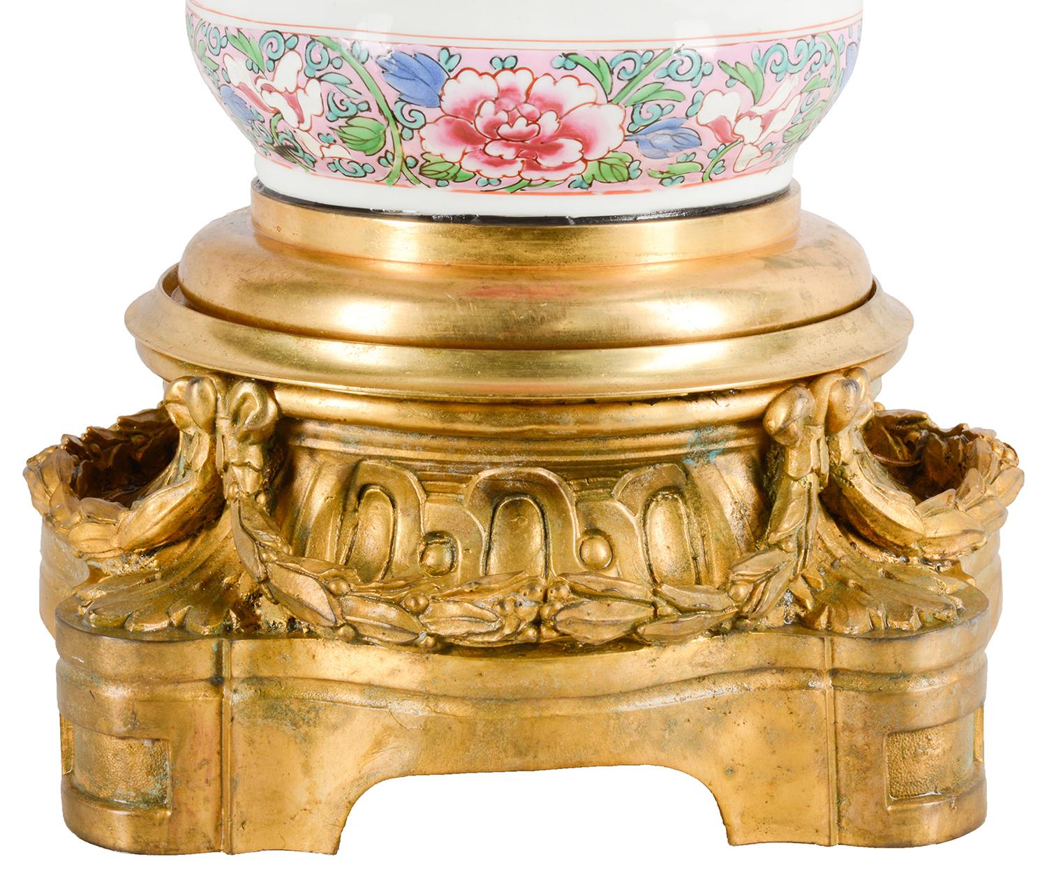 Samson Porzellan Famille Rose Stil Lidded Vase mit Deckel im Angebot 3