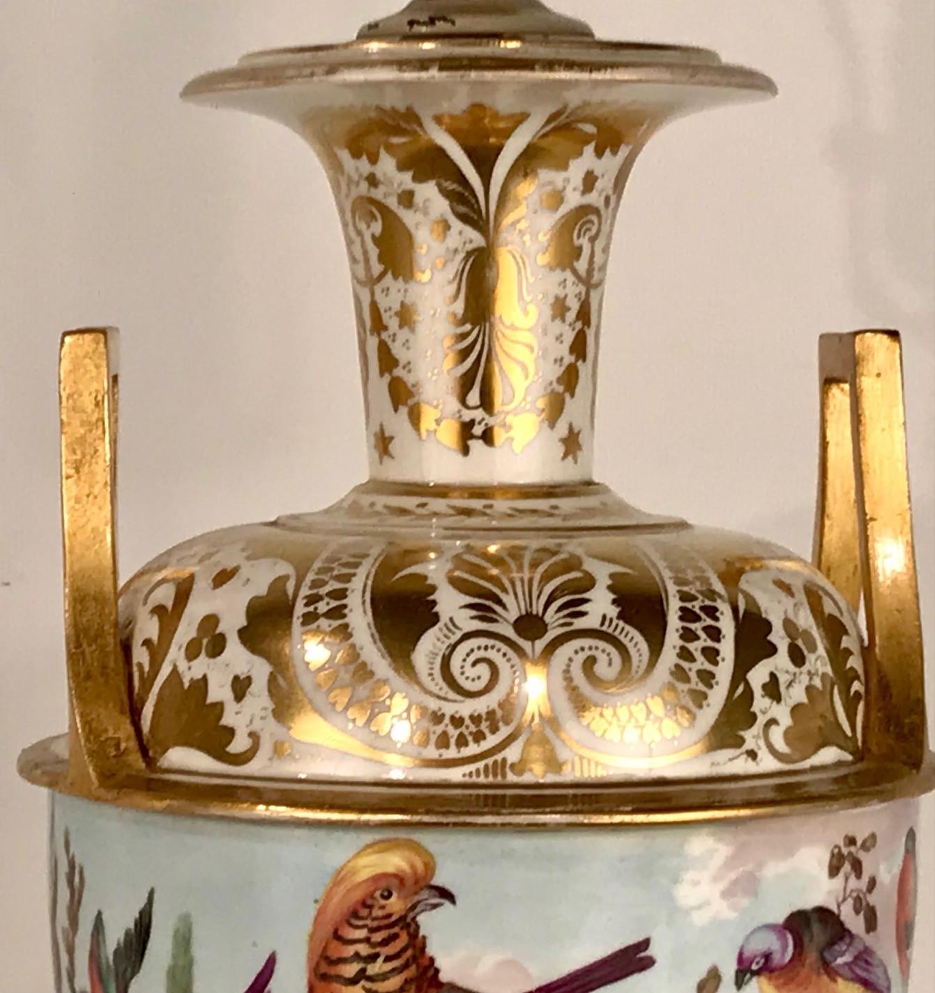 Ornithologische Vase aus Samson-Porzellan (Französisch) im Angebot