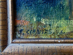 Samson Schames Gemälde einer Restaurant-Szene, 1946