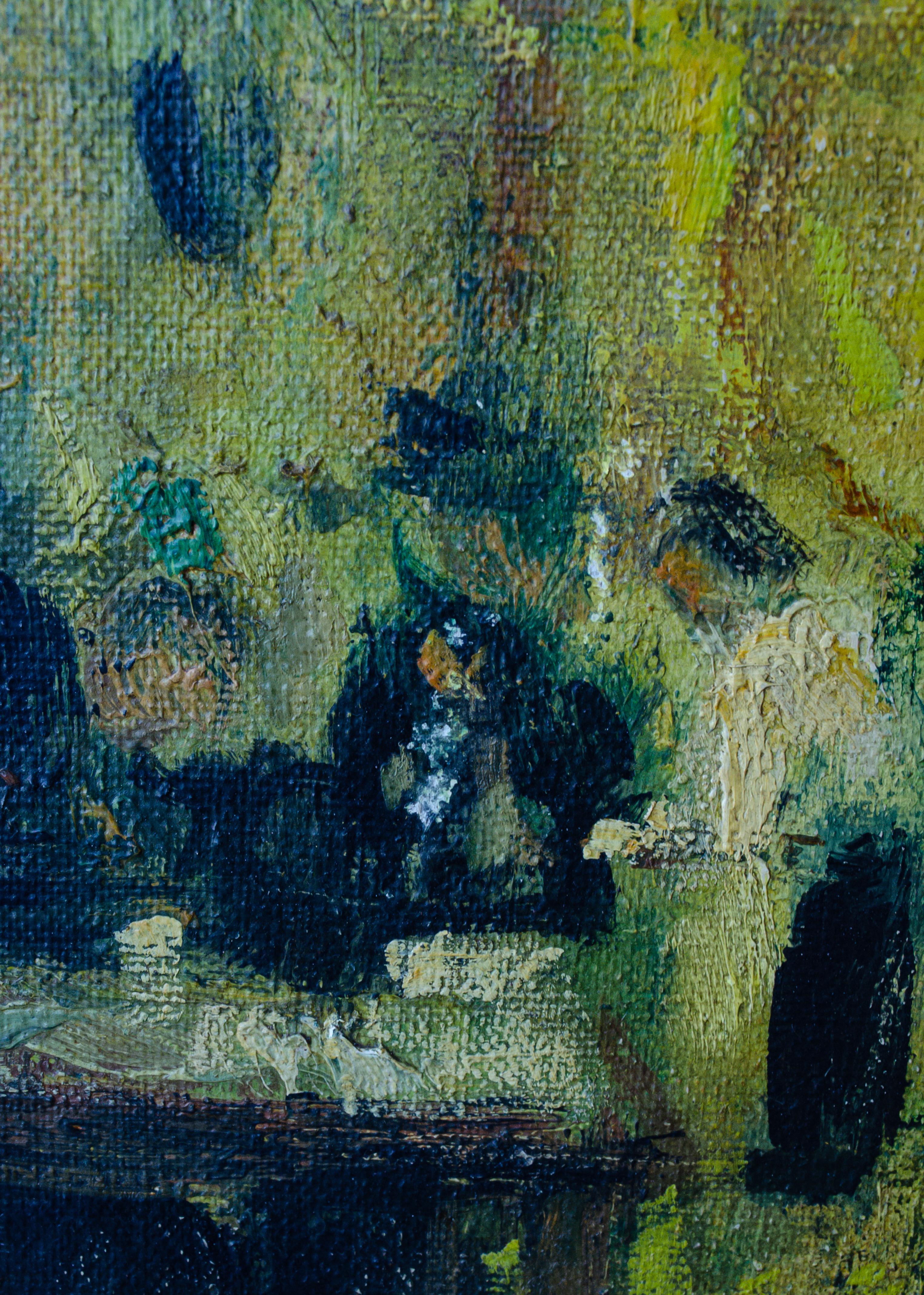 Samson Schames Gemälde einer Restaurant-Szene, 1946 im Angebot 2