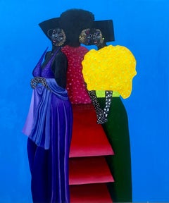 3 in 1 Schönheit - 21. Jahrhundert, Zeitgenössisch, Figuratives Porträt, Afrikanische Frauen