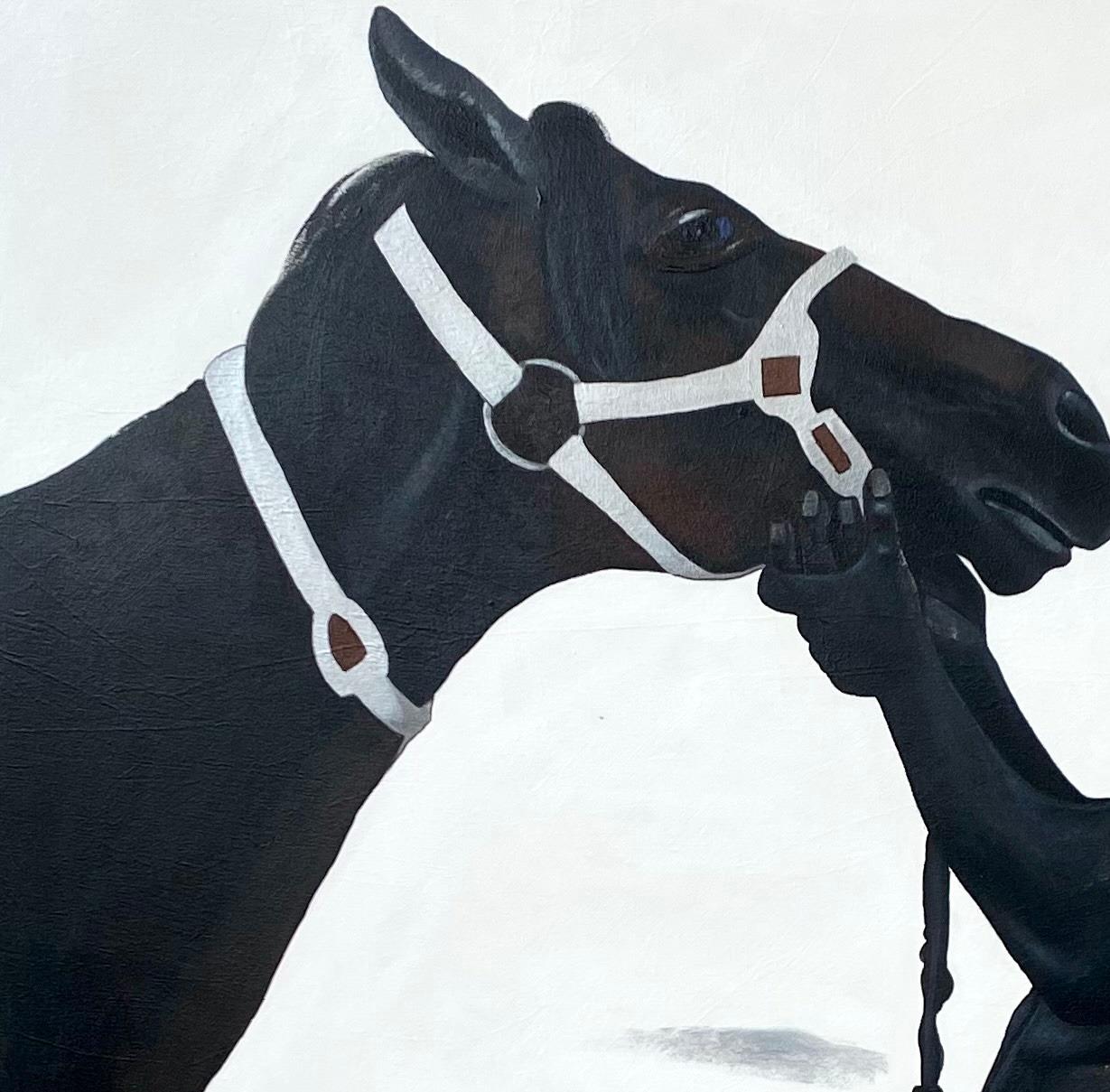 Relentless - 21st Century, Contemporary, Figurative Portrait, Horse, Cowboy, Man - Painting by Samson Toba