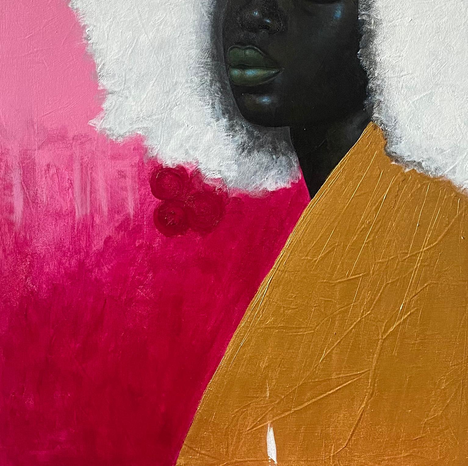 Ella nos salva - Figurative Painting Rosa de Samson Toba