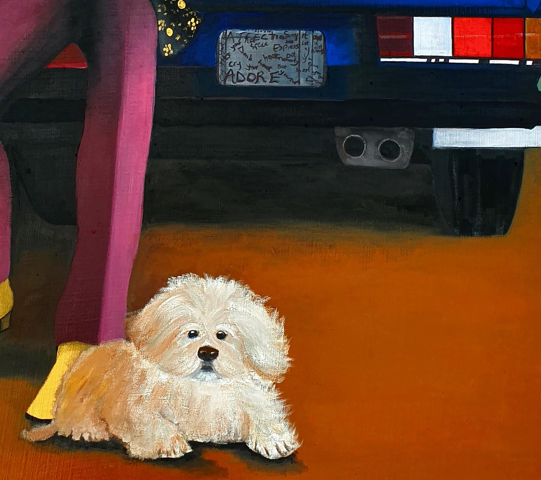 Ese amigo - Figurative Painting Negro de Samson Toba